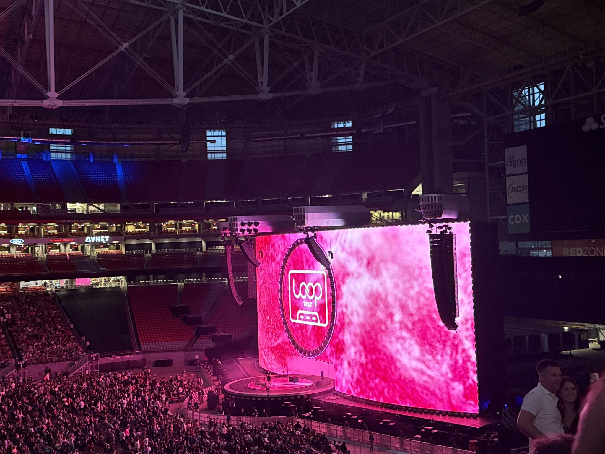 Real Fan View taken from Section 210 at State Farm Stadium by Maria N