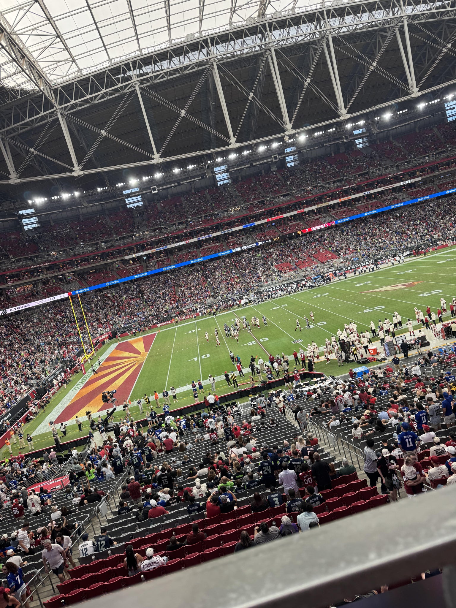 Real Fan View taken from Section 215 at State Farm Stadium by Vaughan R
