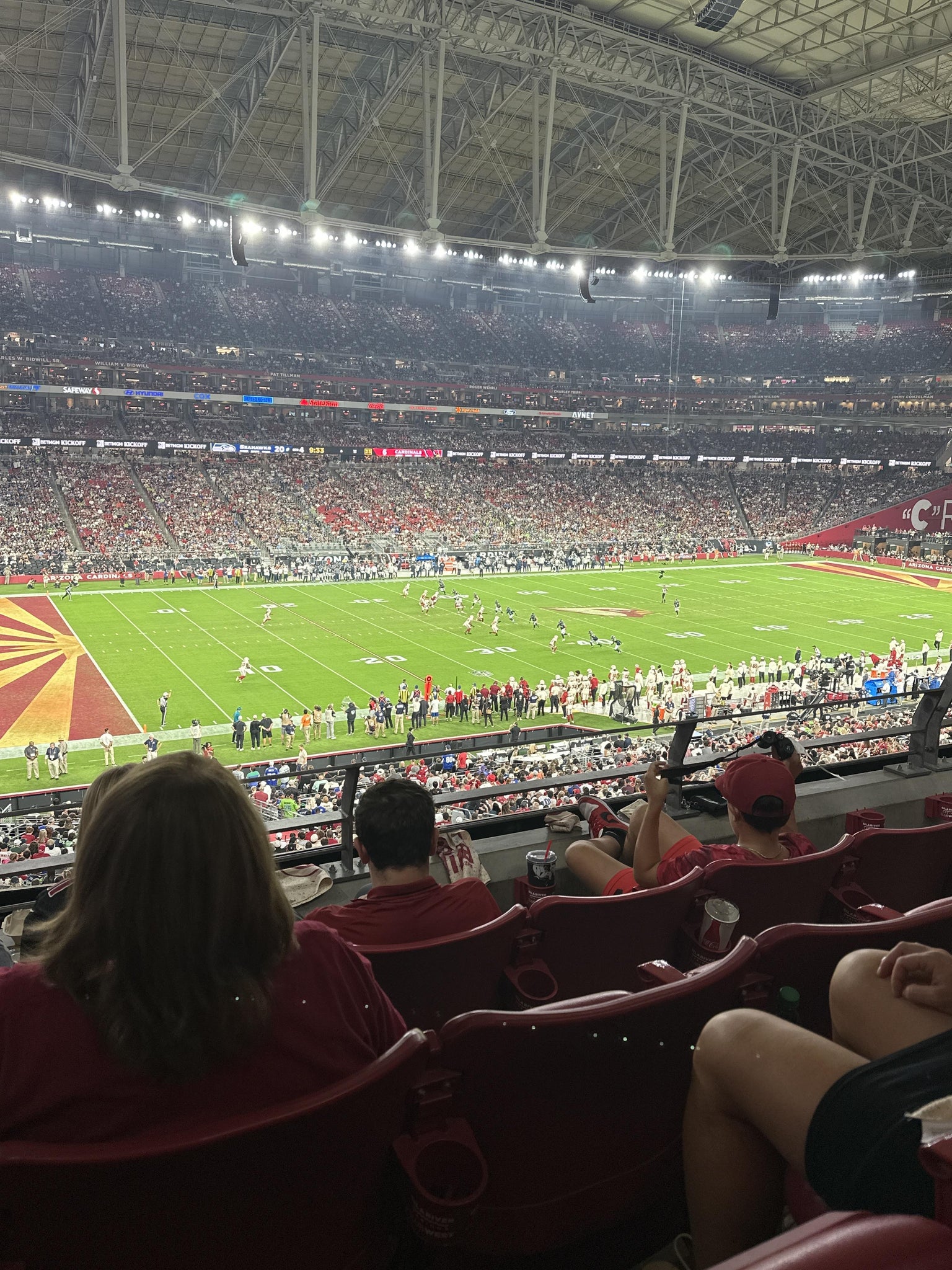 Real Fan View taken from Section 217 at State Farm Stadium by Kellen B