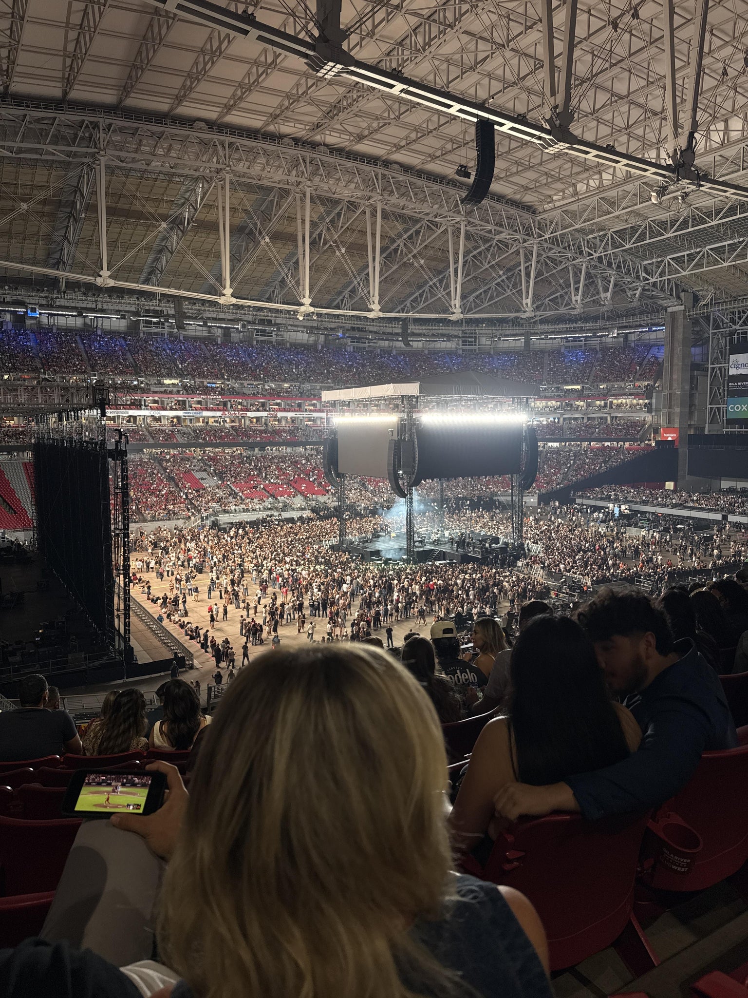 Real Fan View taken from Section 217 at State Farm Stadium by Isabel P