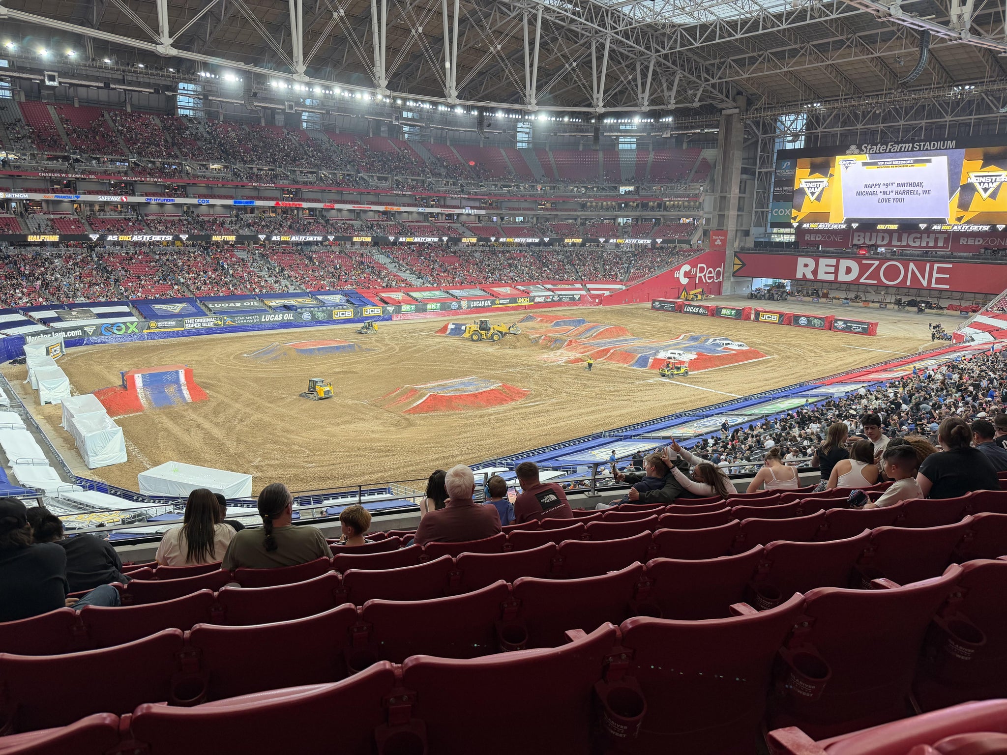 Real Fan View taken from Section 219 at State Farm Stadium by Martin C
