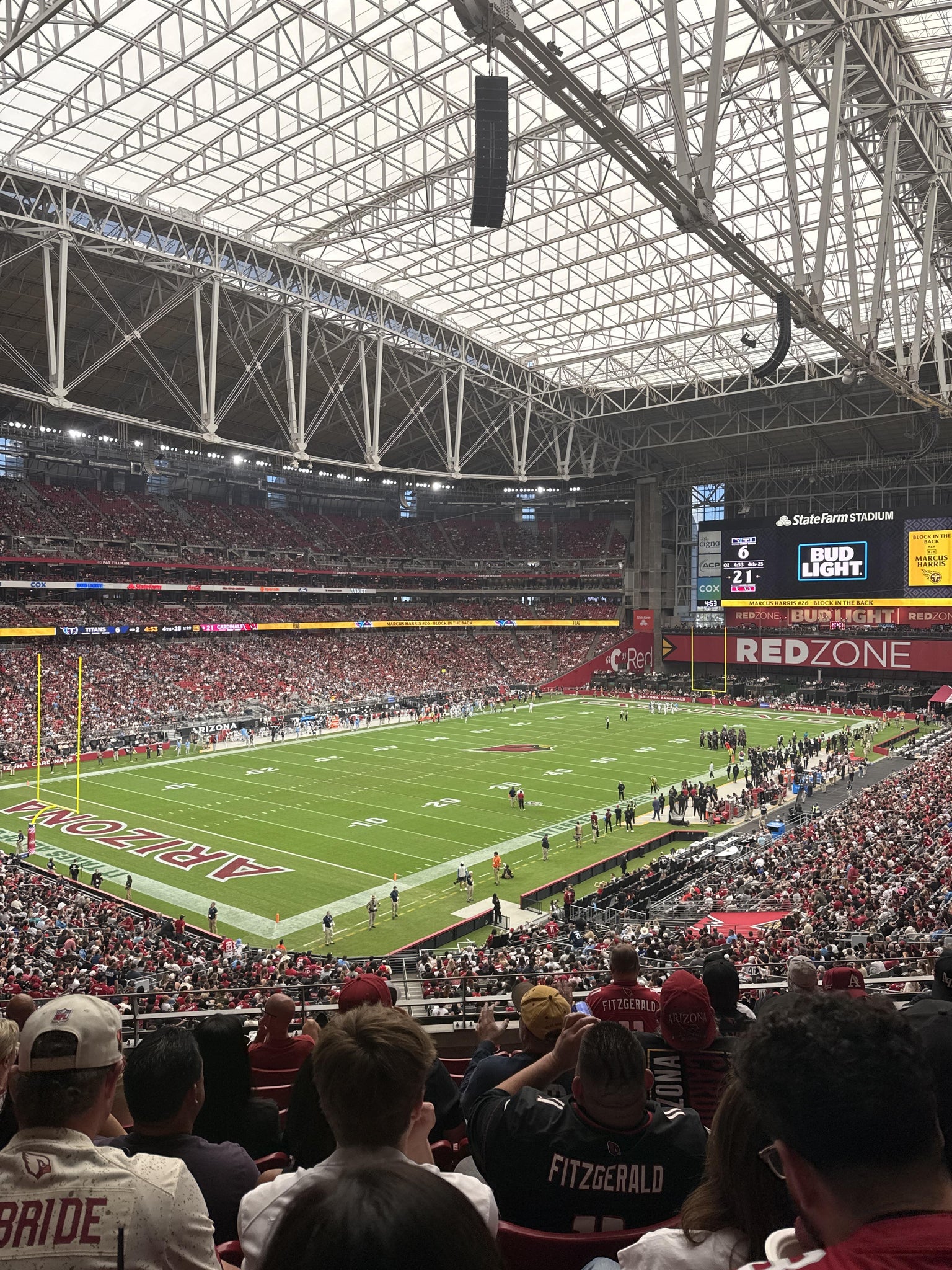 Real Fan View taken from Section 220 at State Farm Stadium by Adam K