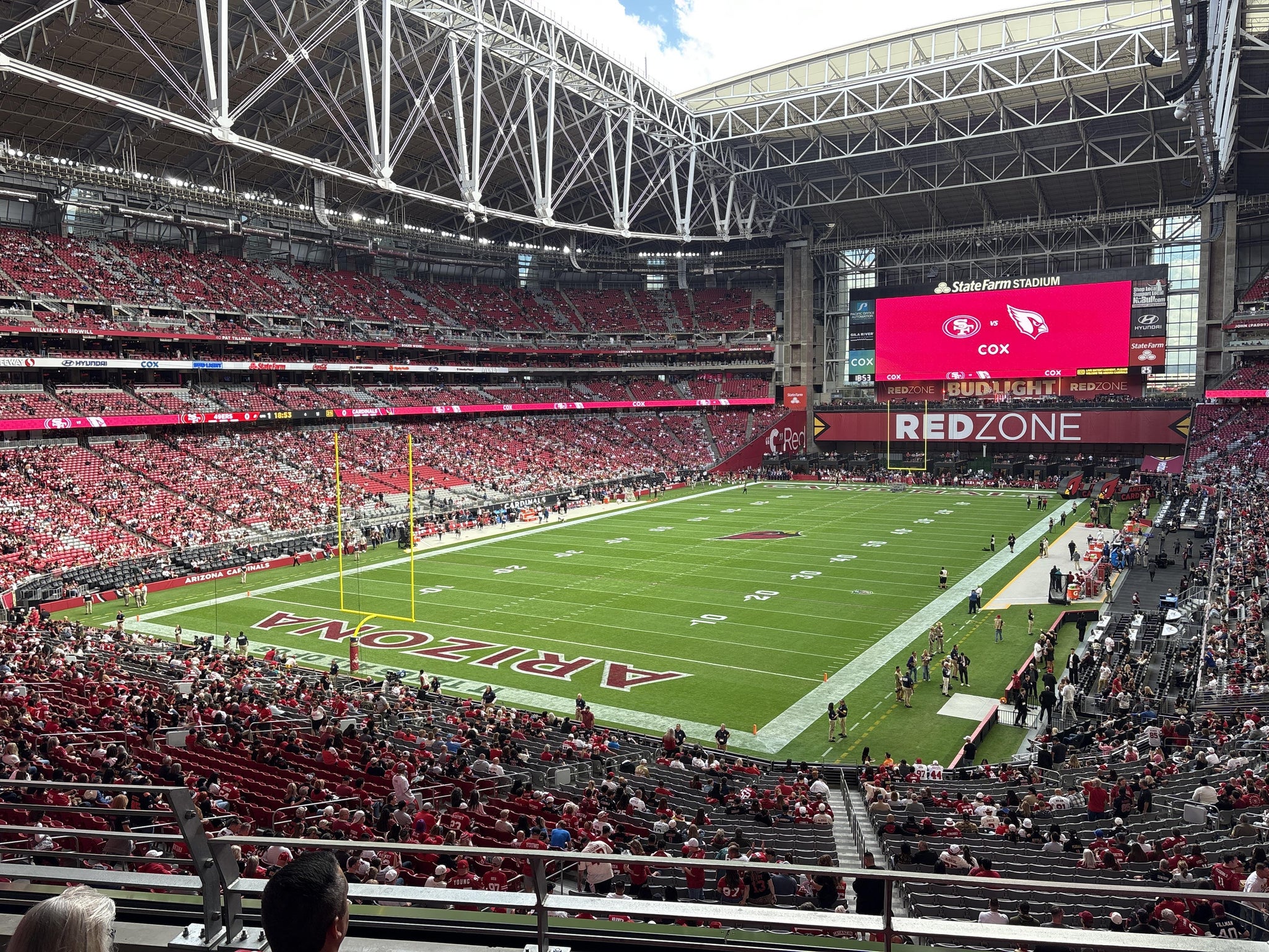 Real Fan View taken from Section 222 at State Farm Stadium by Travis D