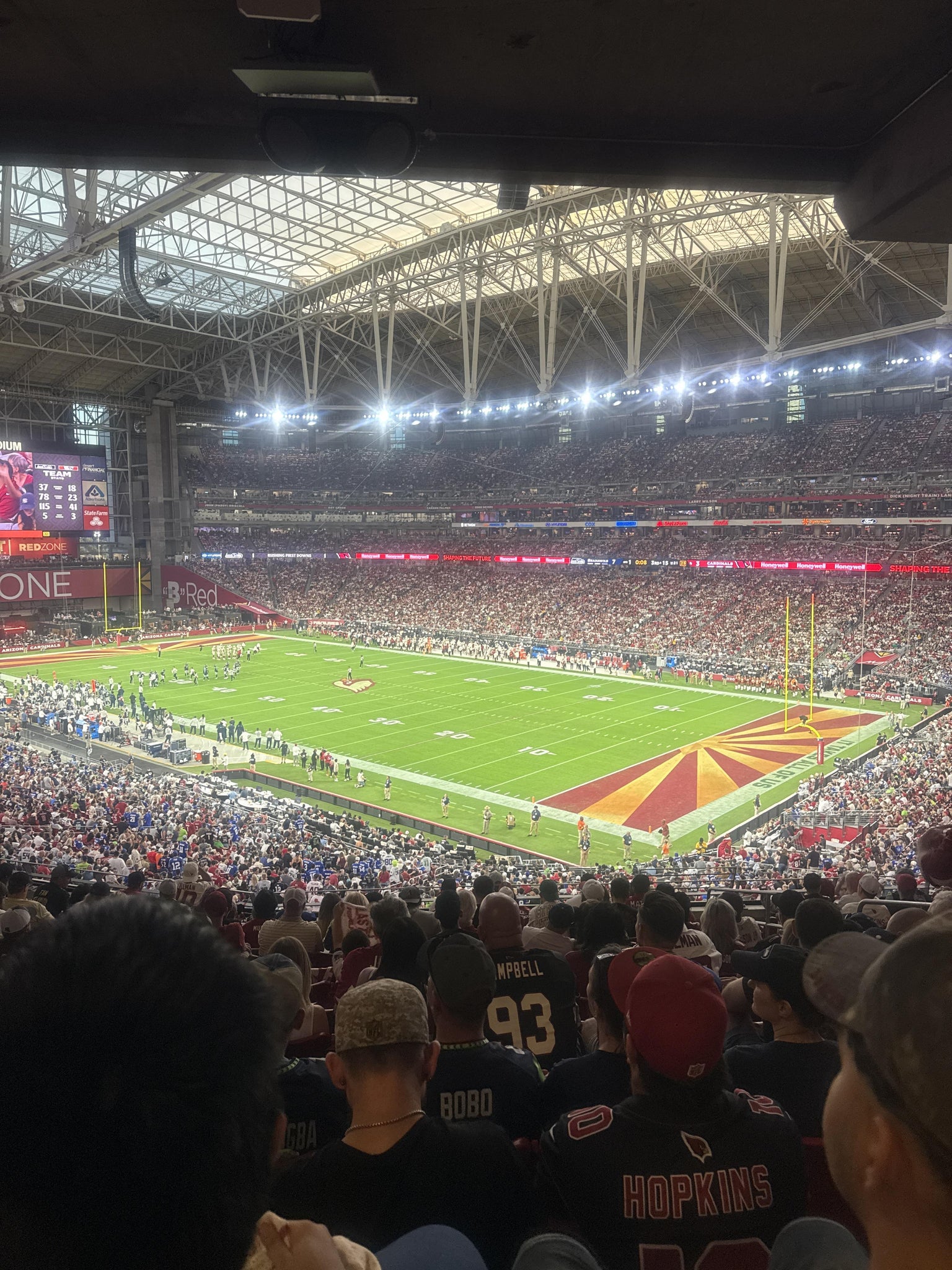 Real Fan View taken from Section 230 at State Farm Stadium by Scott M