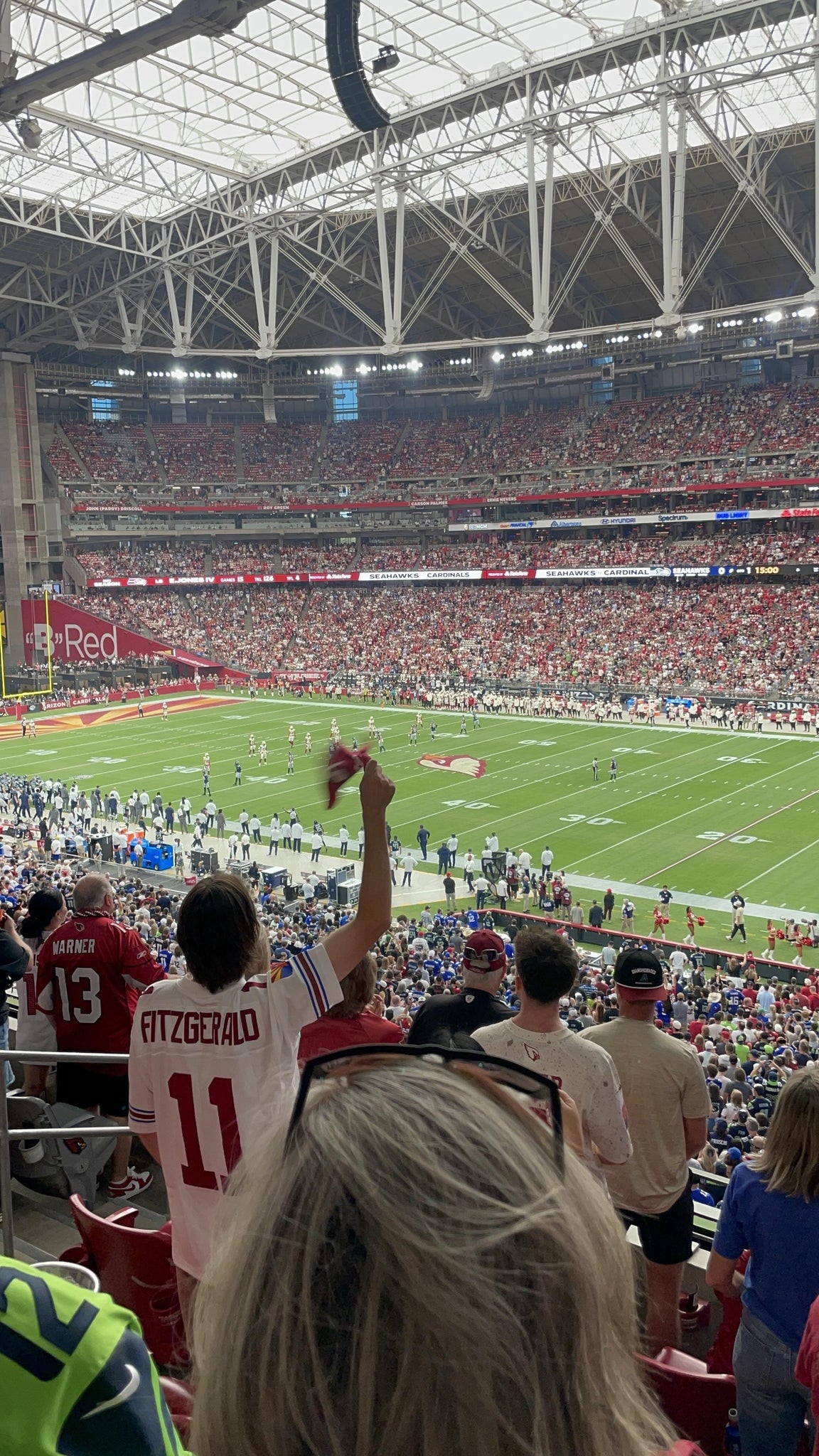 Real Fan View taken from Section 232 at State Farm Stadium by Paul A