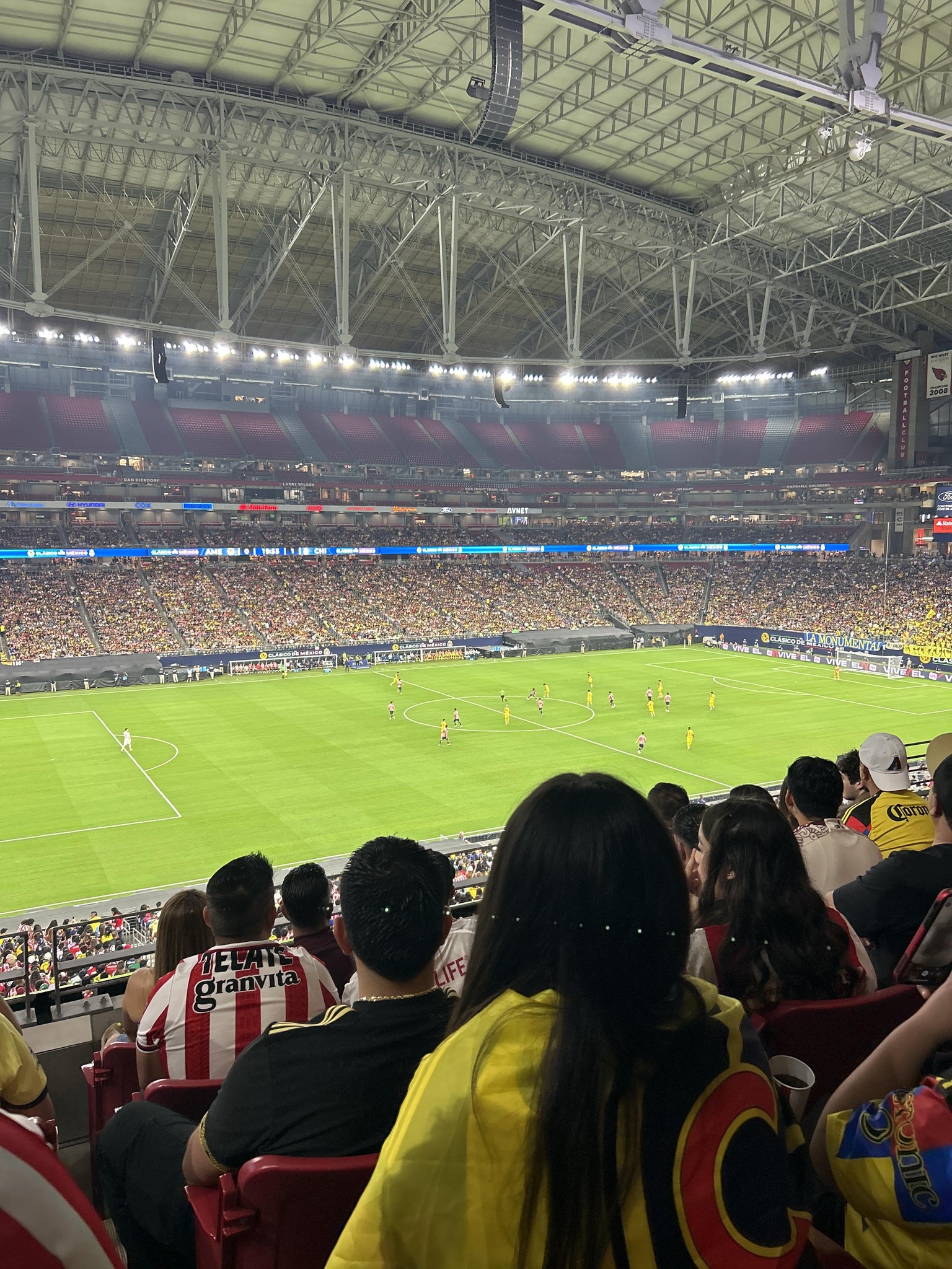 Real Fan View taken from Section 242 at State Farm Stadium by Yosgar V