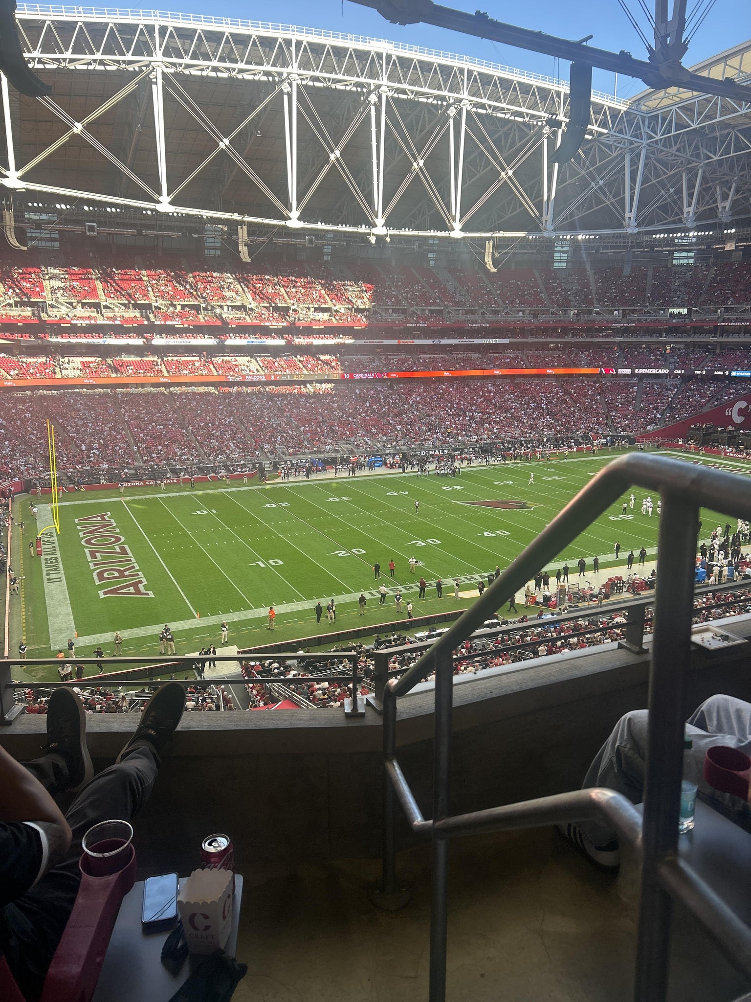 Real Fan View taken from Section L 315 at State Farm Stadium by Anthony L