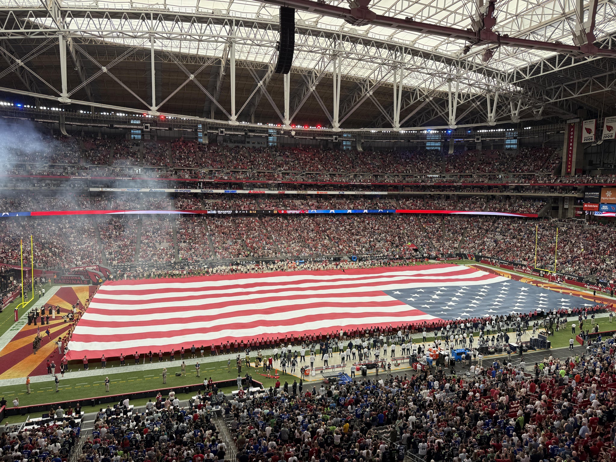 Real Fan View taken from Section L 358 at State Farm Stadium by Tom L