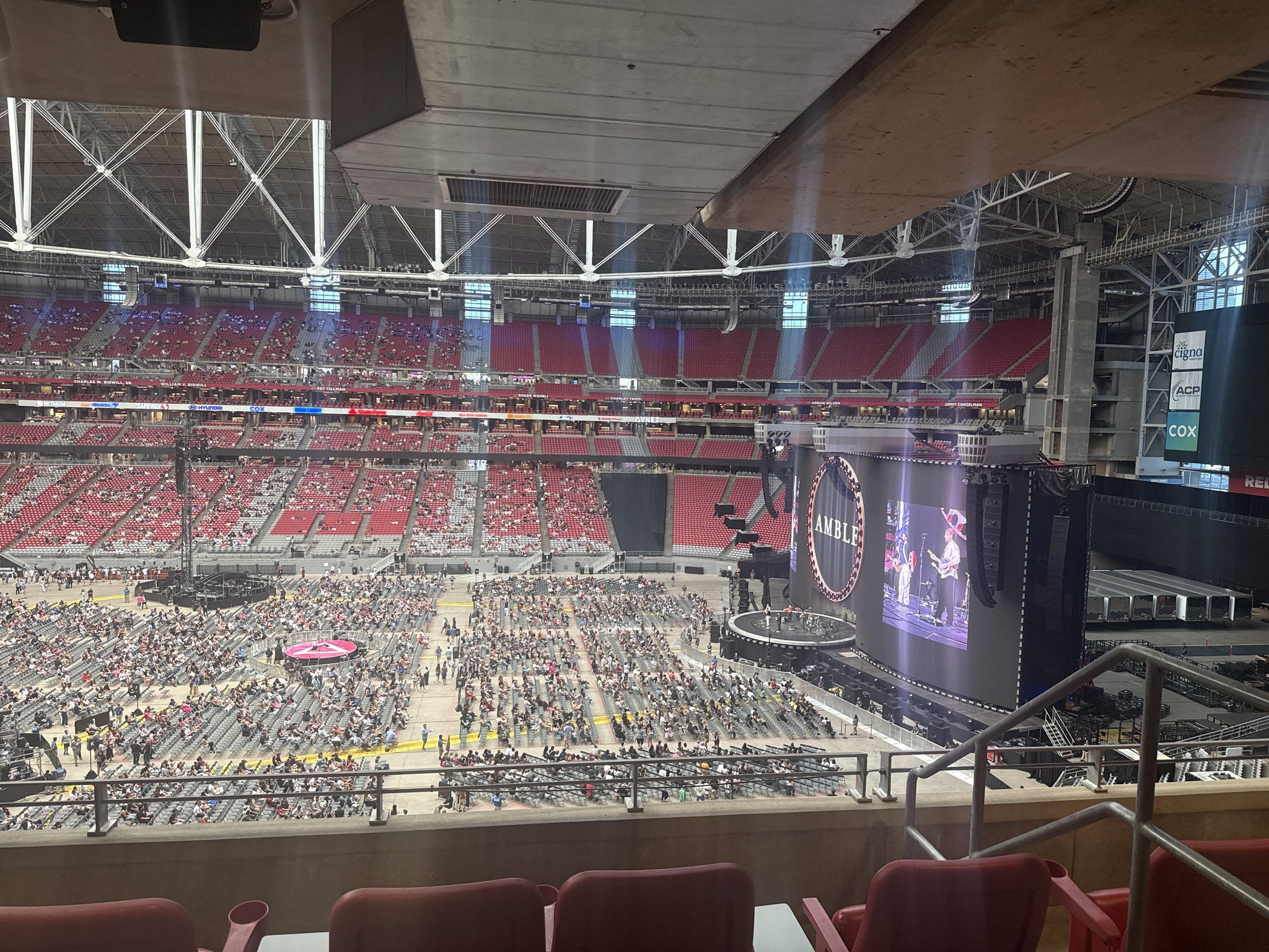 Real Fan View taken from Loft 304 at State Farm Stadium by Caitlin K