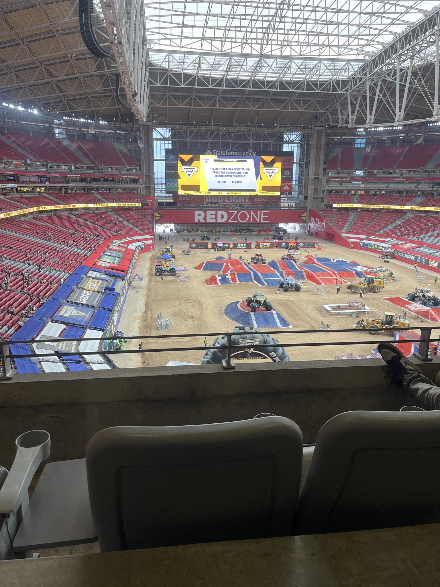 Real Fan View taken from Loft 328 at State Farm Stadium by Stephanie C