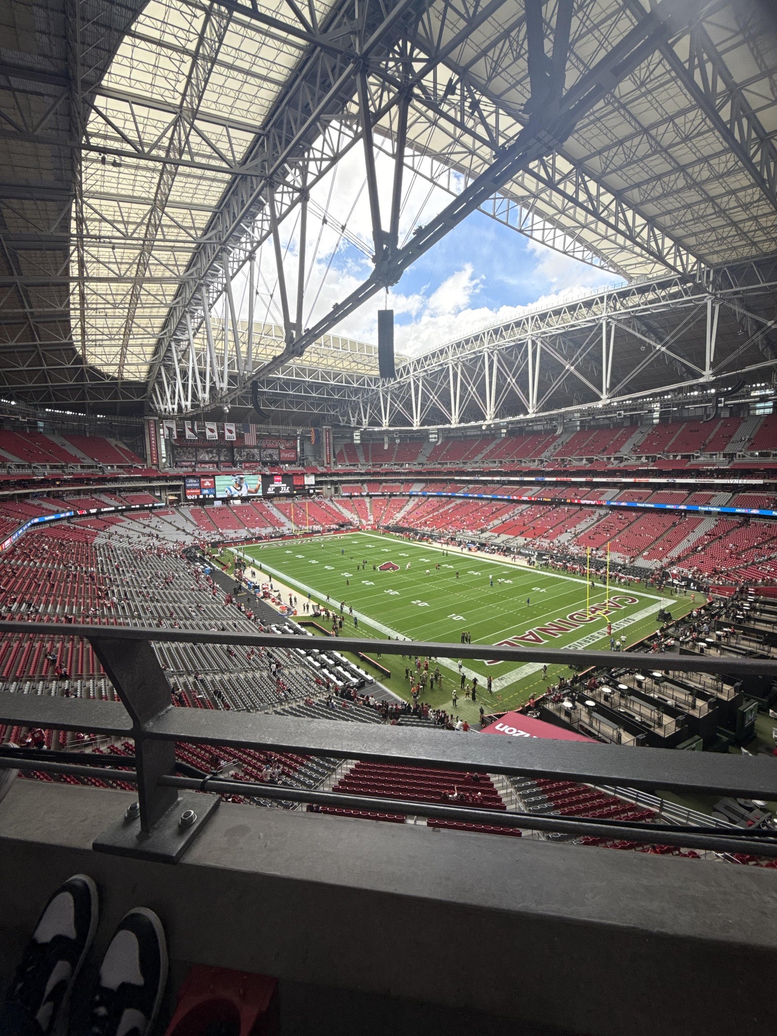 Real Fan View taken from Ring Of Honor 403 at State Farm Stadium by Ricky S