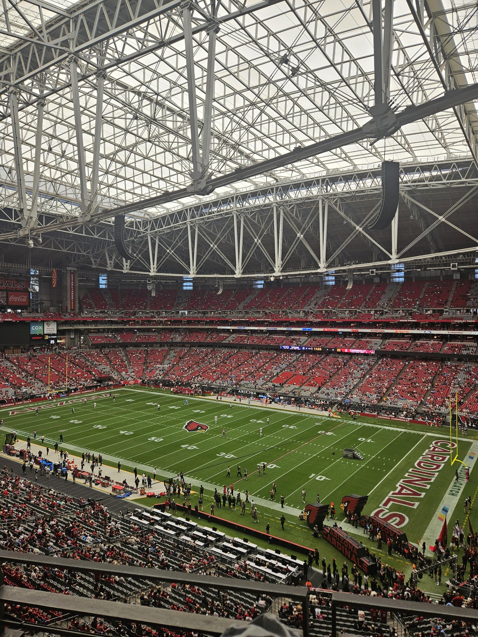 Real Fan View taken from Ring Of Honor 405 at State Farm Stadium by Kurt P