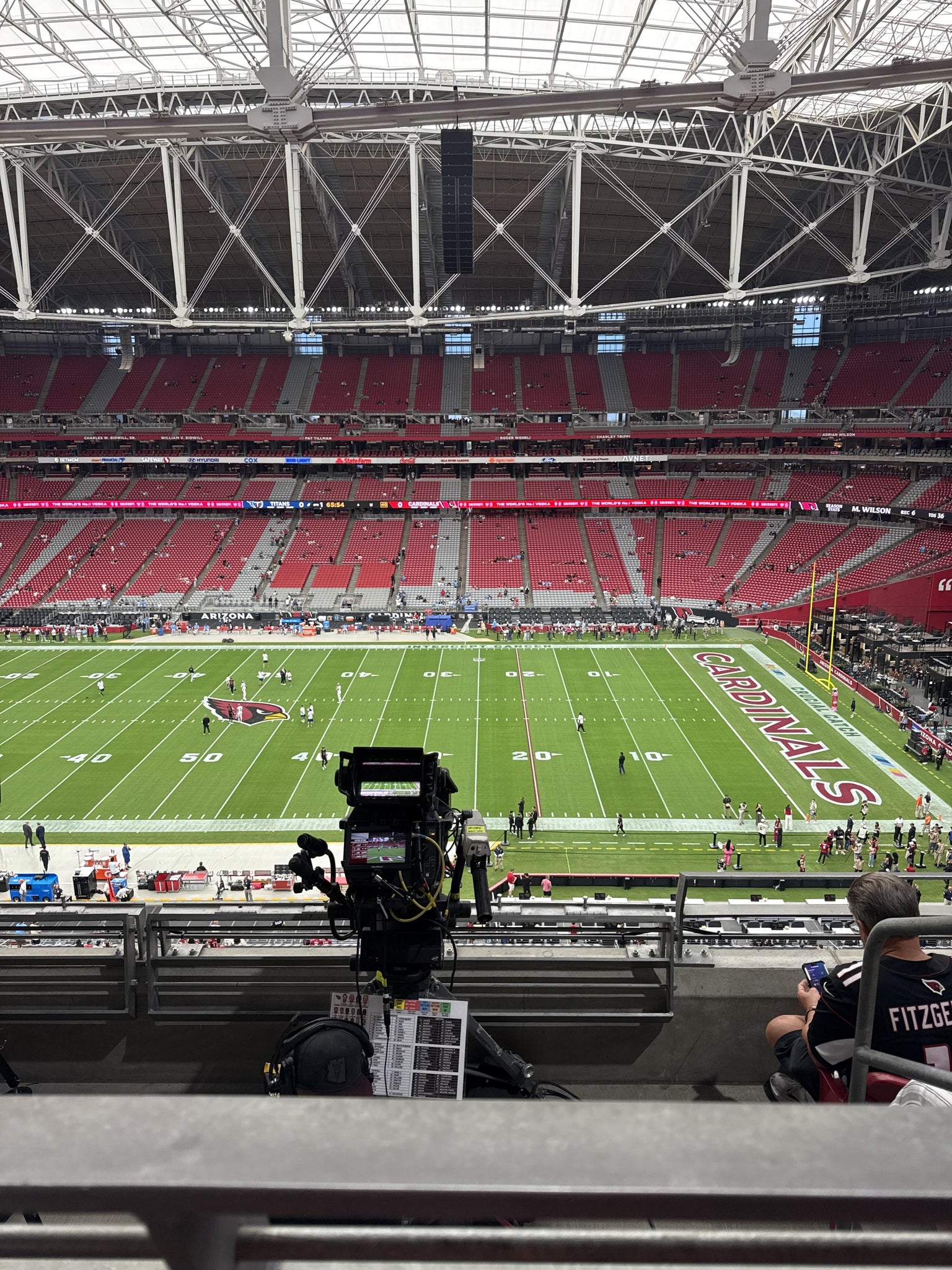 Real Fan View taken from Ring Of Honor 410 at State Farm Stadium by Anne H