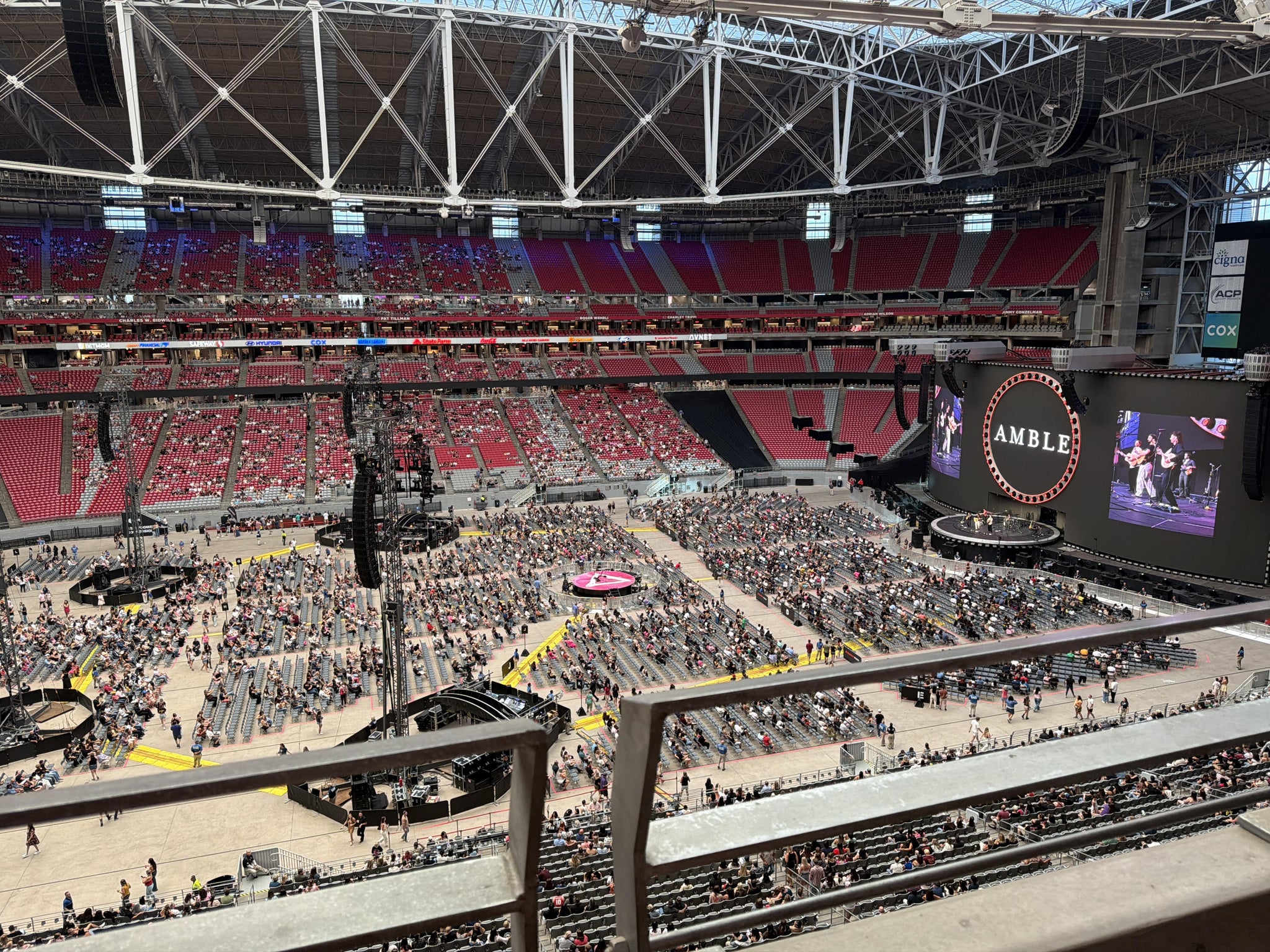 Real Fan View taken from Ring Of Honor 414 at State Farm Stadium by Mary B