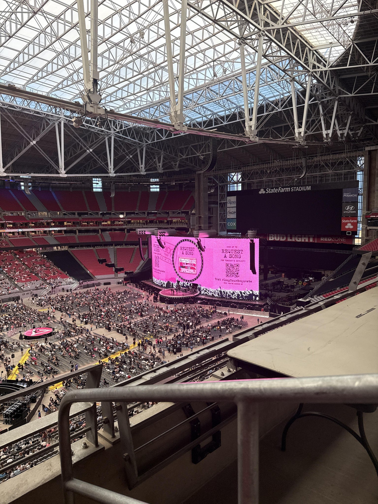 Real Fan View taken from Ring Of Honor 415 at State Farm Stadium by Clare P