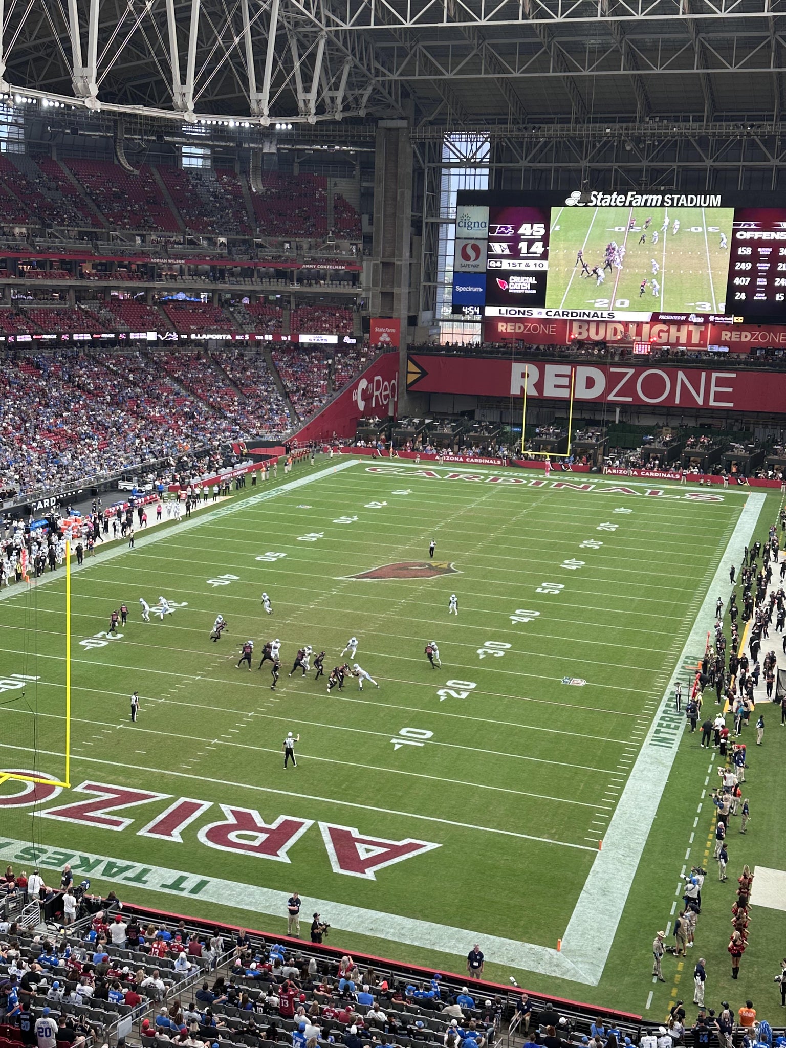 Real Fan View taken from Ring Of Honor 425 at State Farm Stadium by James S