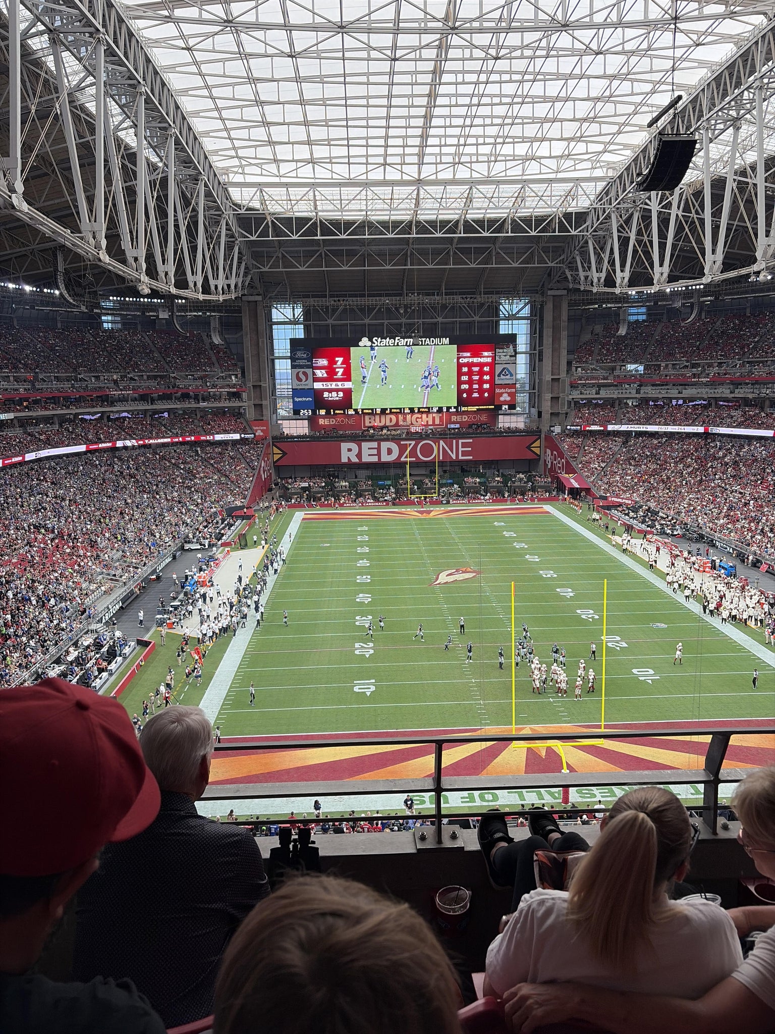 Real Fan View taken from Ring Of Honor 429 at State Farm Stadium by Jazmin A