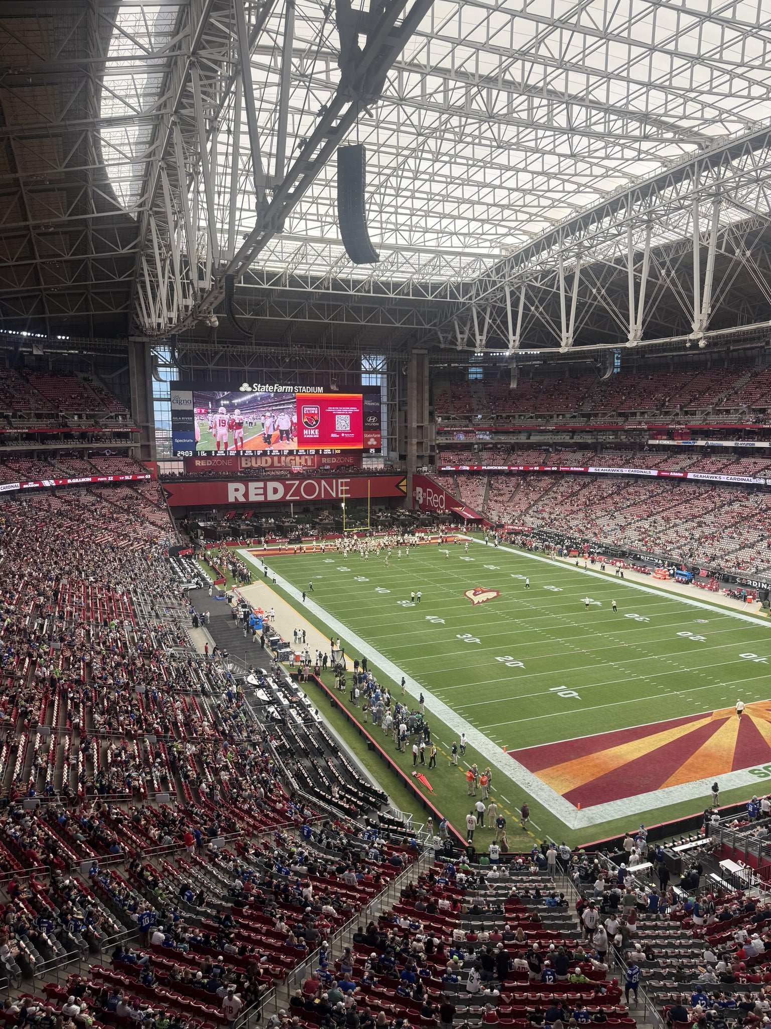 Real Fan View taken from Ring Of Honor 433 at State Farm Stadium by Jessica D