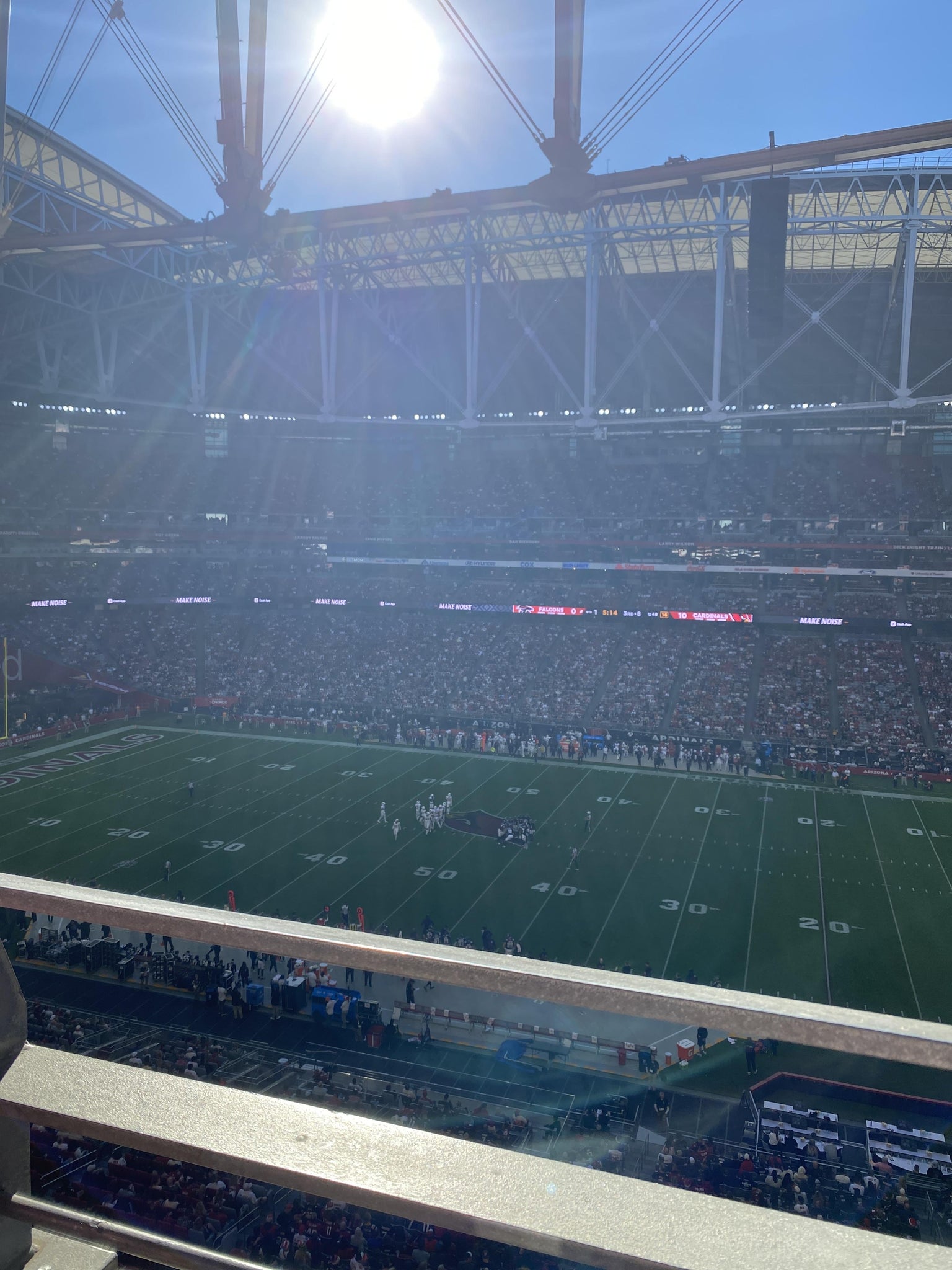 Real Fan View taken from Ring Of Honor 441 at State Farm Stadium by Brad M