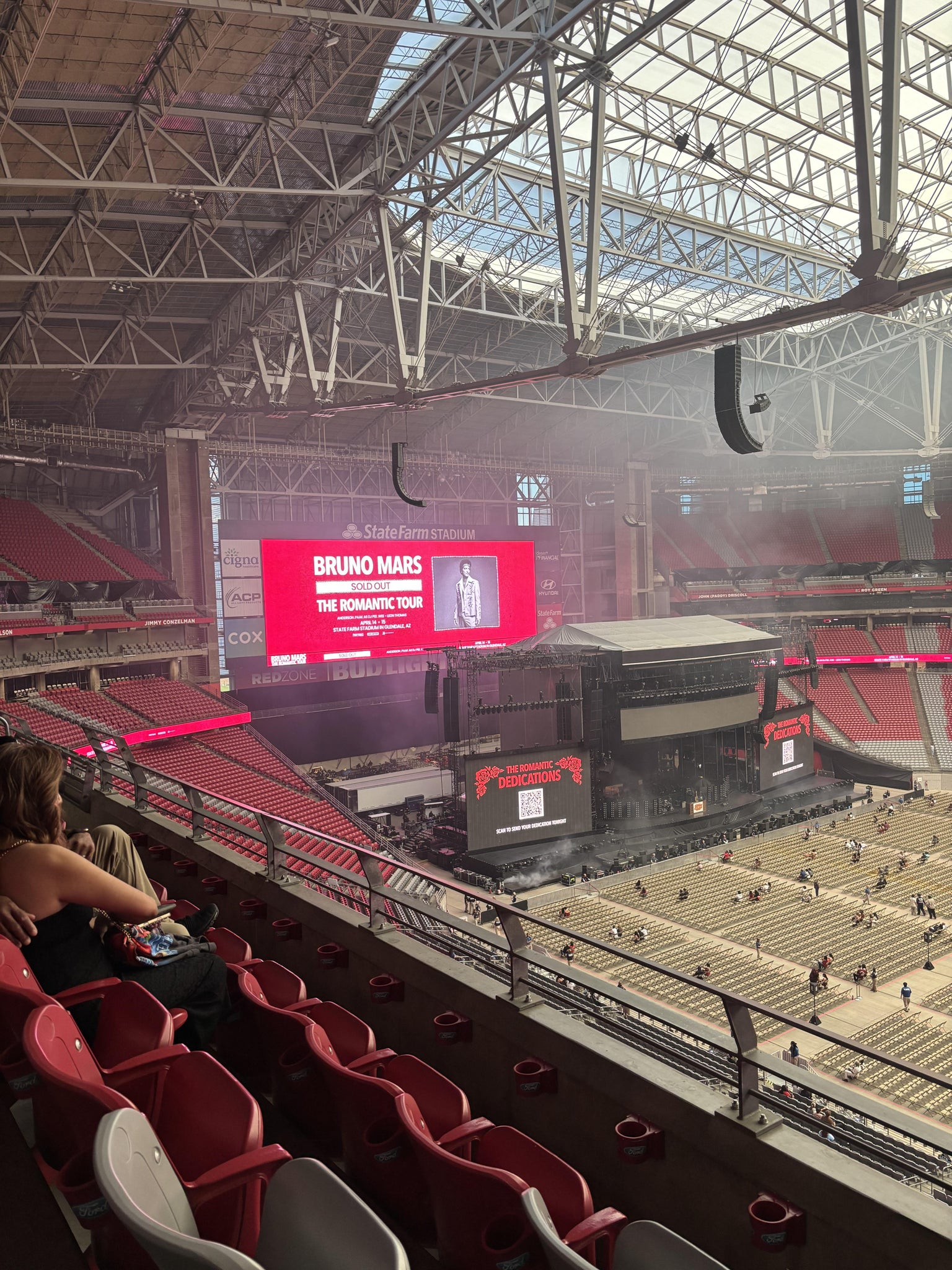 Real Fan View taken from Ring Of Honor 443 at State Farm Stadium by Gabriella R
