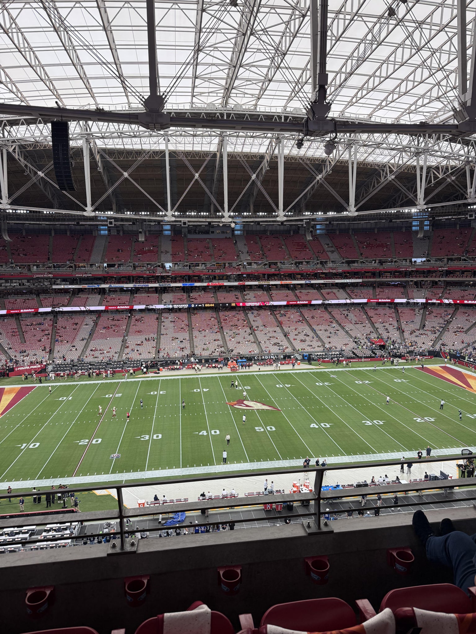 Real Fan View taken from Ring Of Honor 445 at State Farm Stadium by Martina A
