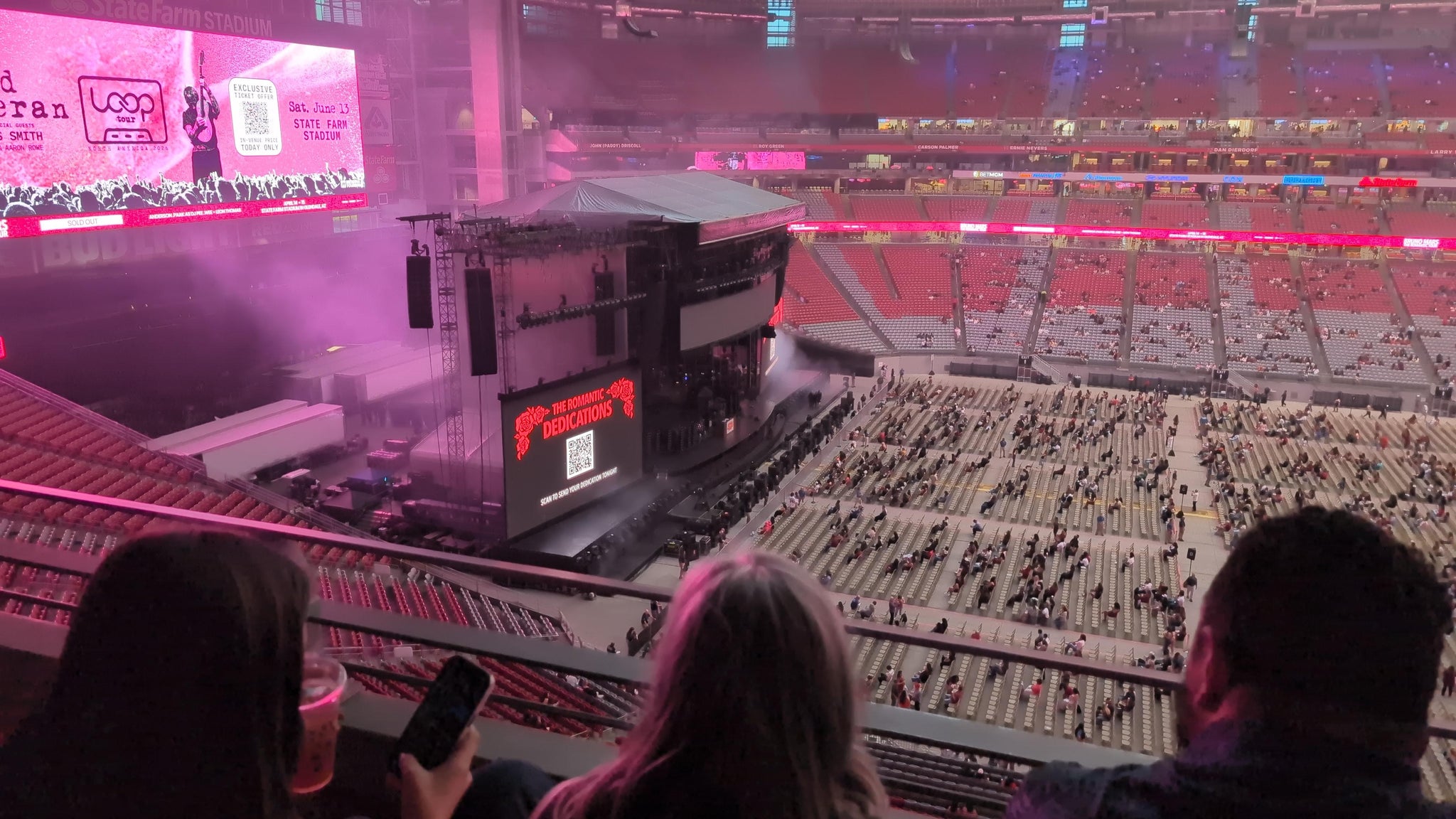 Real Fan View taken from Ring Of Honor 447 at State Farm Stadium by Heather N