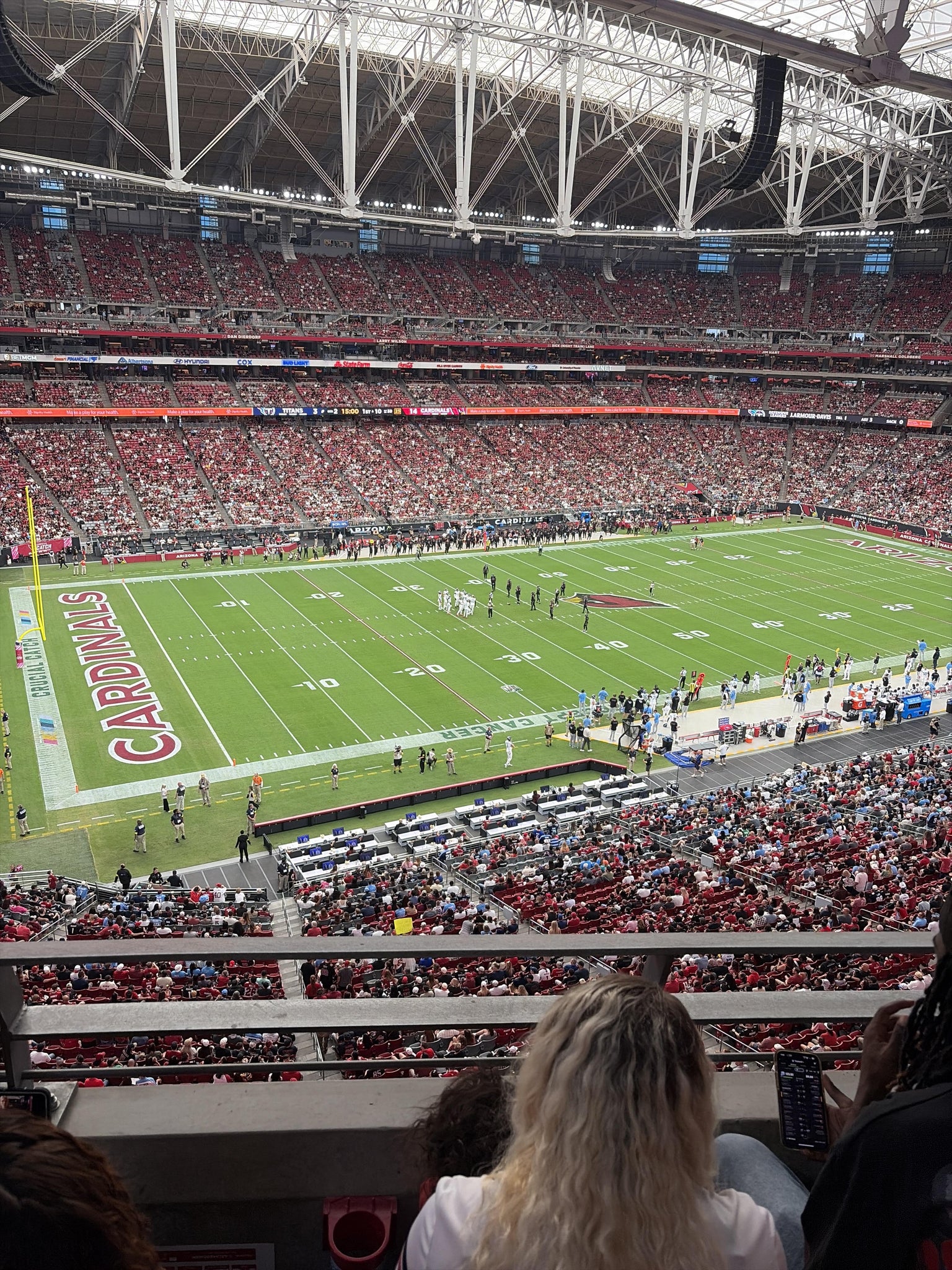 Real Fan View taken from Ring Of Honor 449 at State Farm Stadium by Geoff B