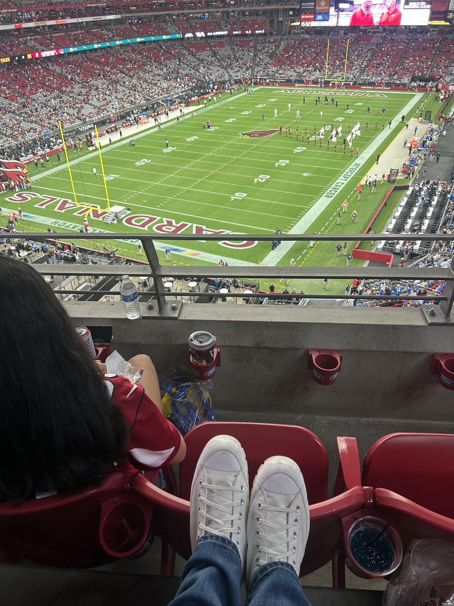 Real Fan View taken from Ring Of Honor 455 at State Farm Stadium by Anonymous User