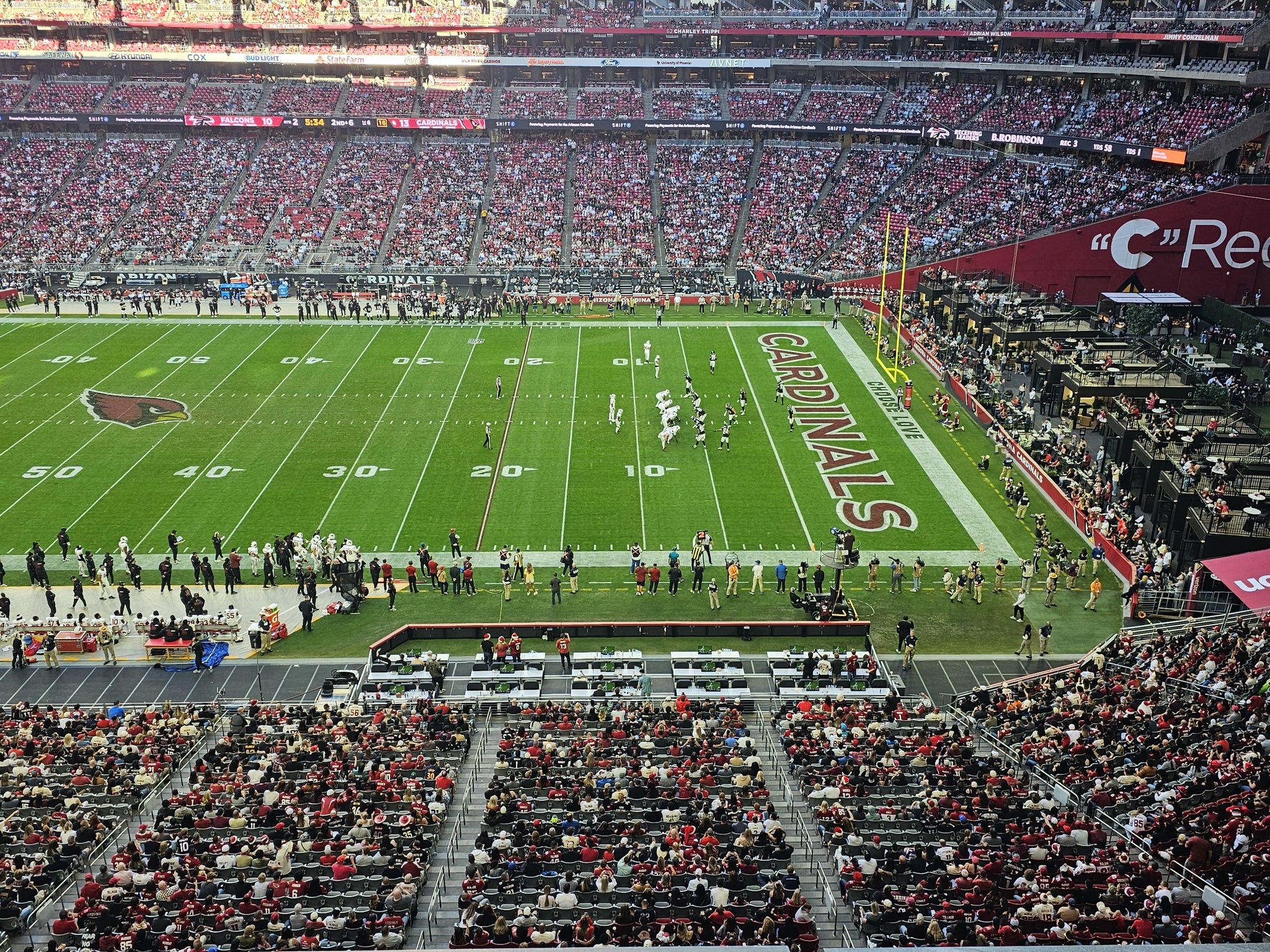 Real Fan View taken from Ring Of Honor WC 409 at State Farm Stadium by Sheila G
