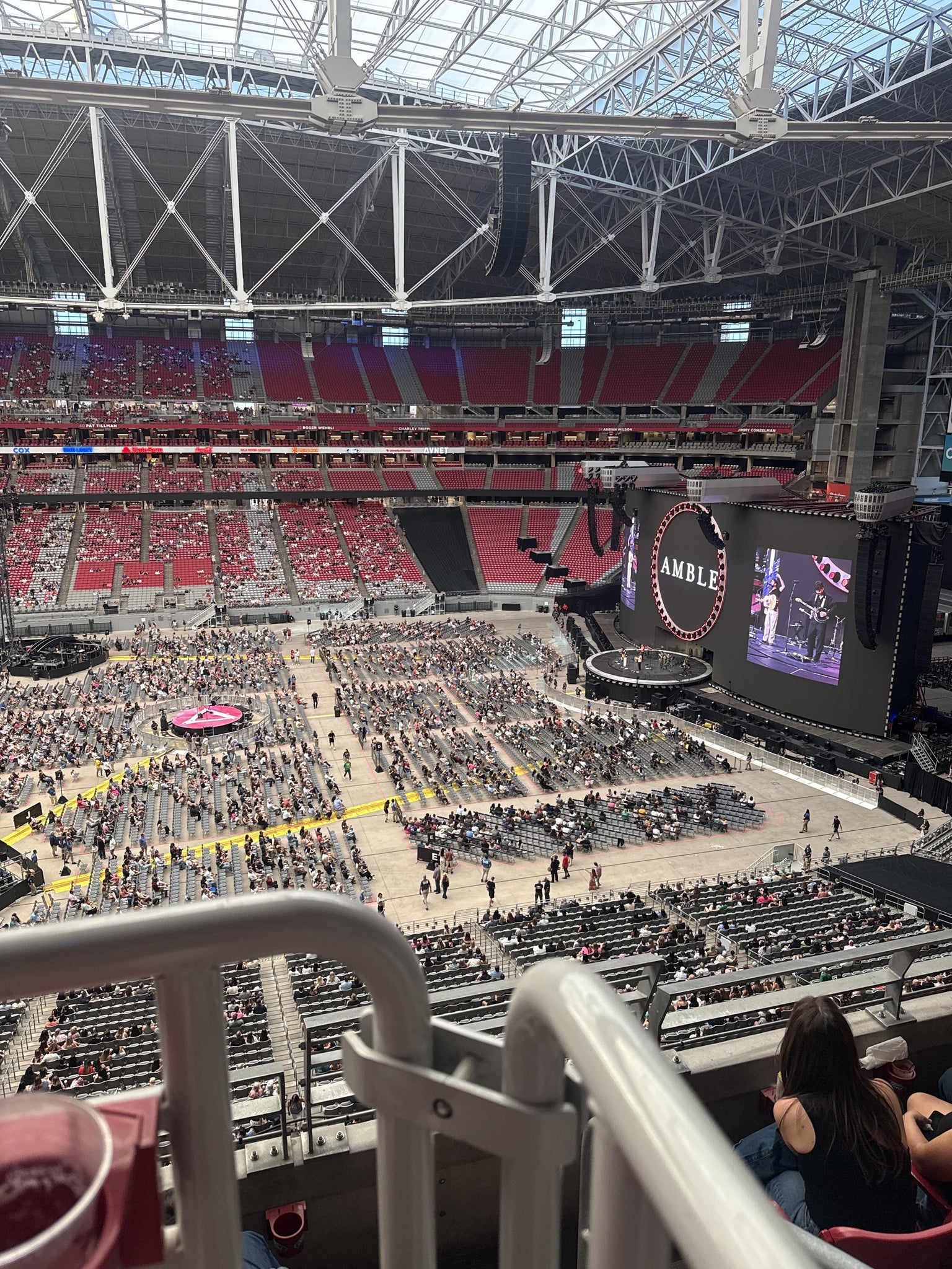 Real Fan View taken from Ring Of Honor WC 412 at State Farm Stadium by Grace S