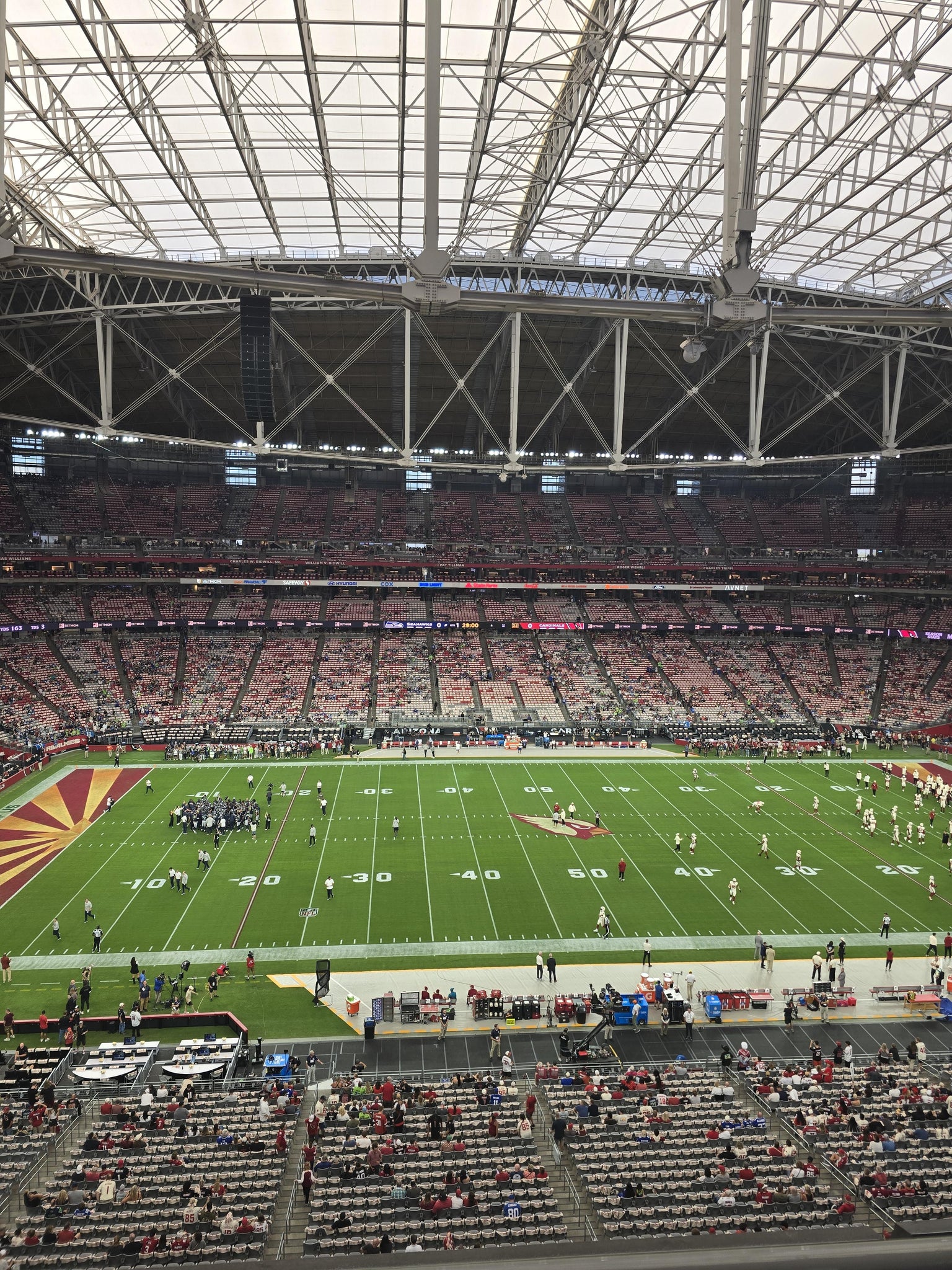 Real Fan View taken from Ring Of Honor WC 414 at State Farm Stadium by Rhonda jo E