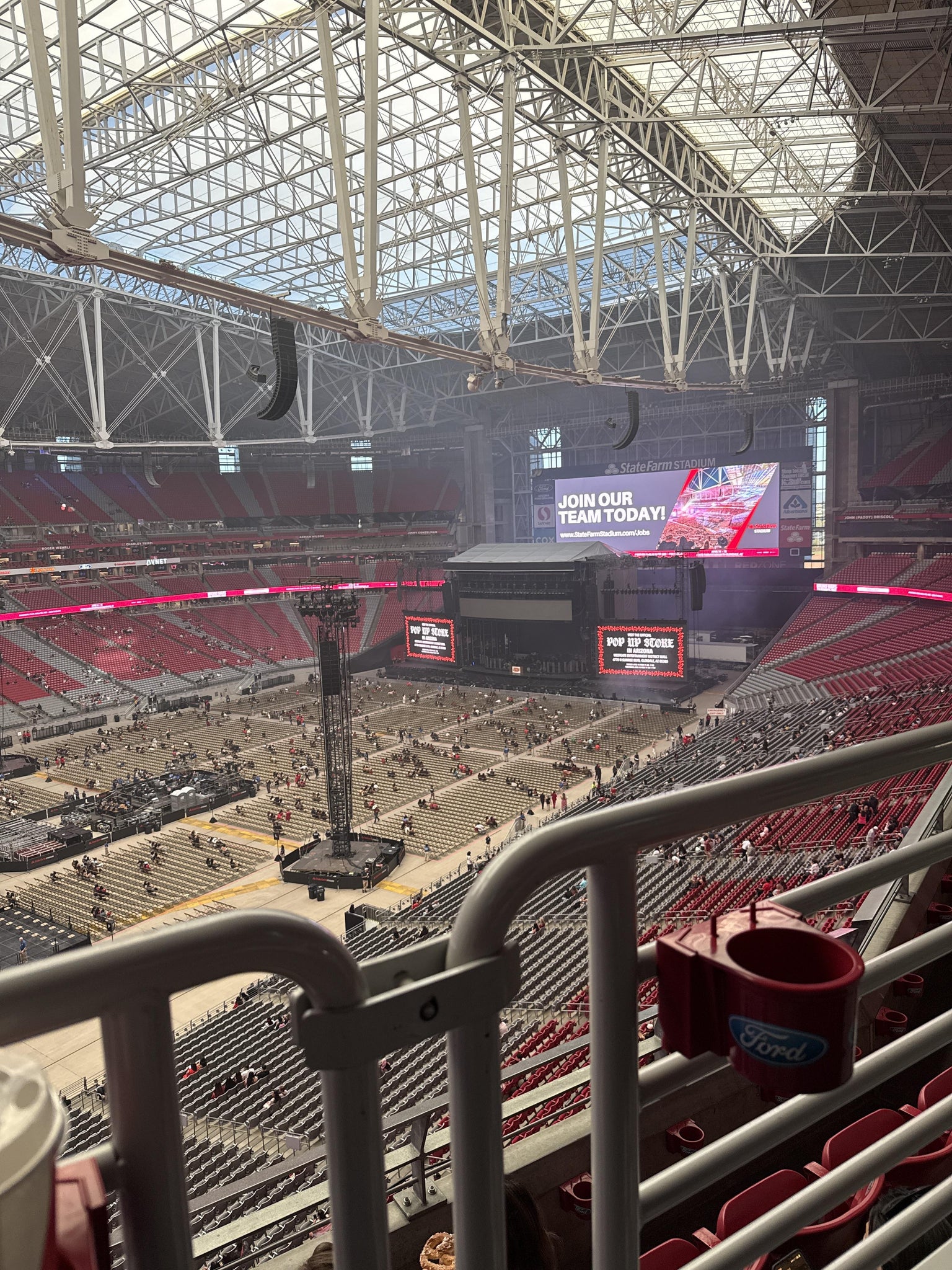 Real Fan View taken from Ring Of Honor WC 418 at State Farm Stadium by Gabby M