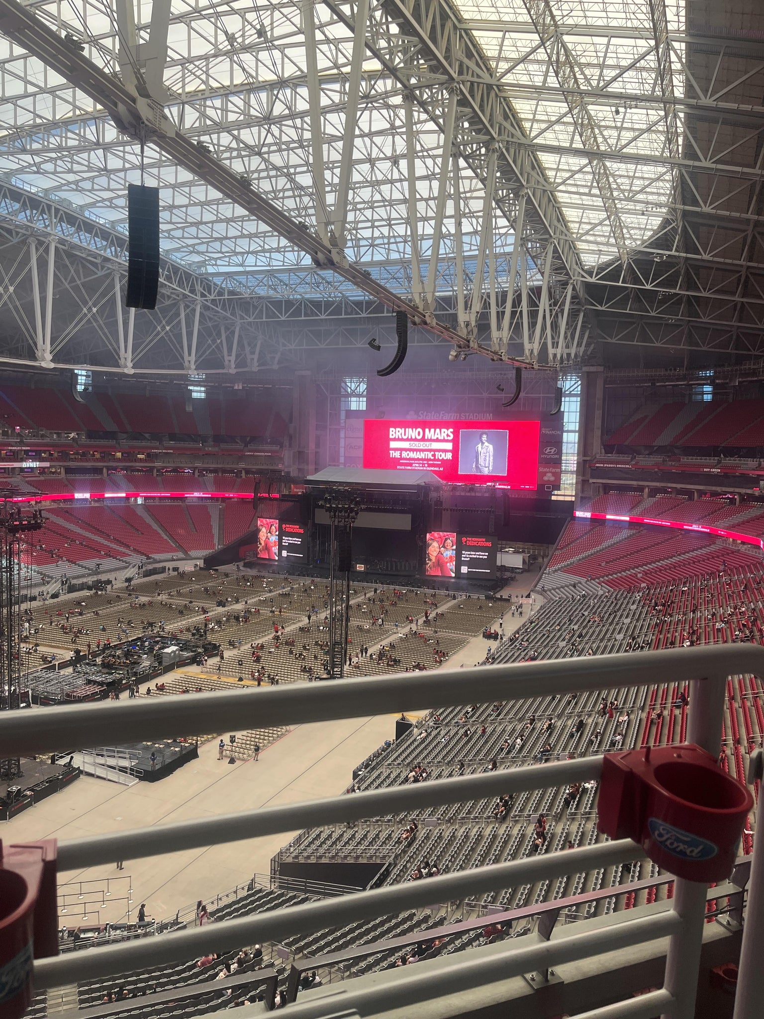 Real Fan View taken from Ring Of Honor WC 422 at State Farm Stadium by Leticia L