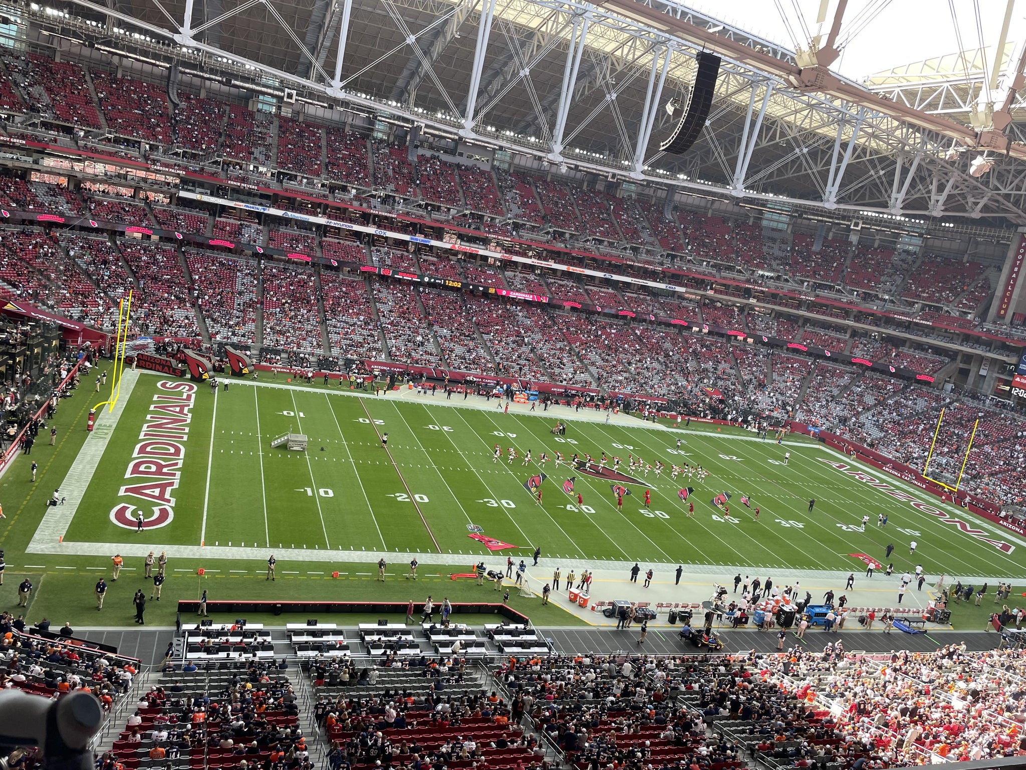 Real Fan View taken from Ring Of Honor WC 448 at State Farm Stadium by Daveda R