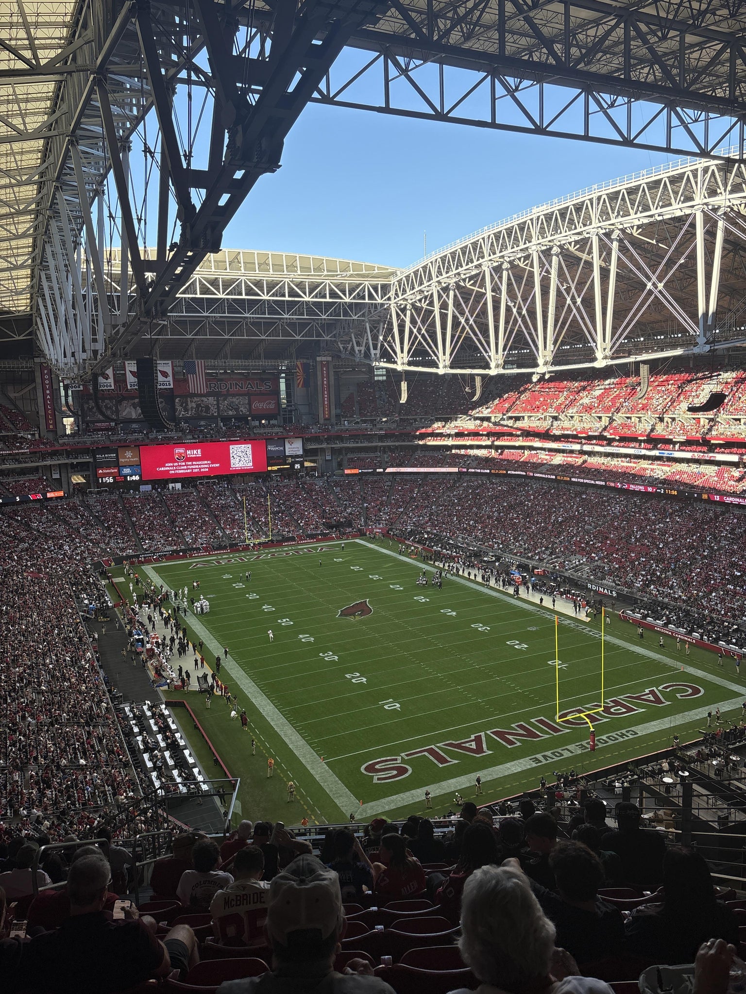 Real Fan View taken from Terrace 401 at State Farm Stadium by Anonymous User