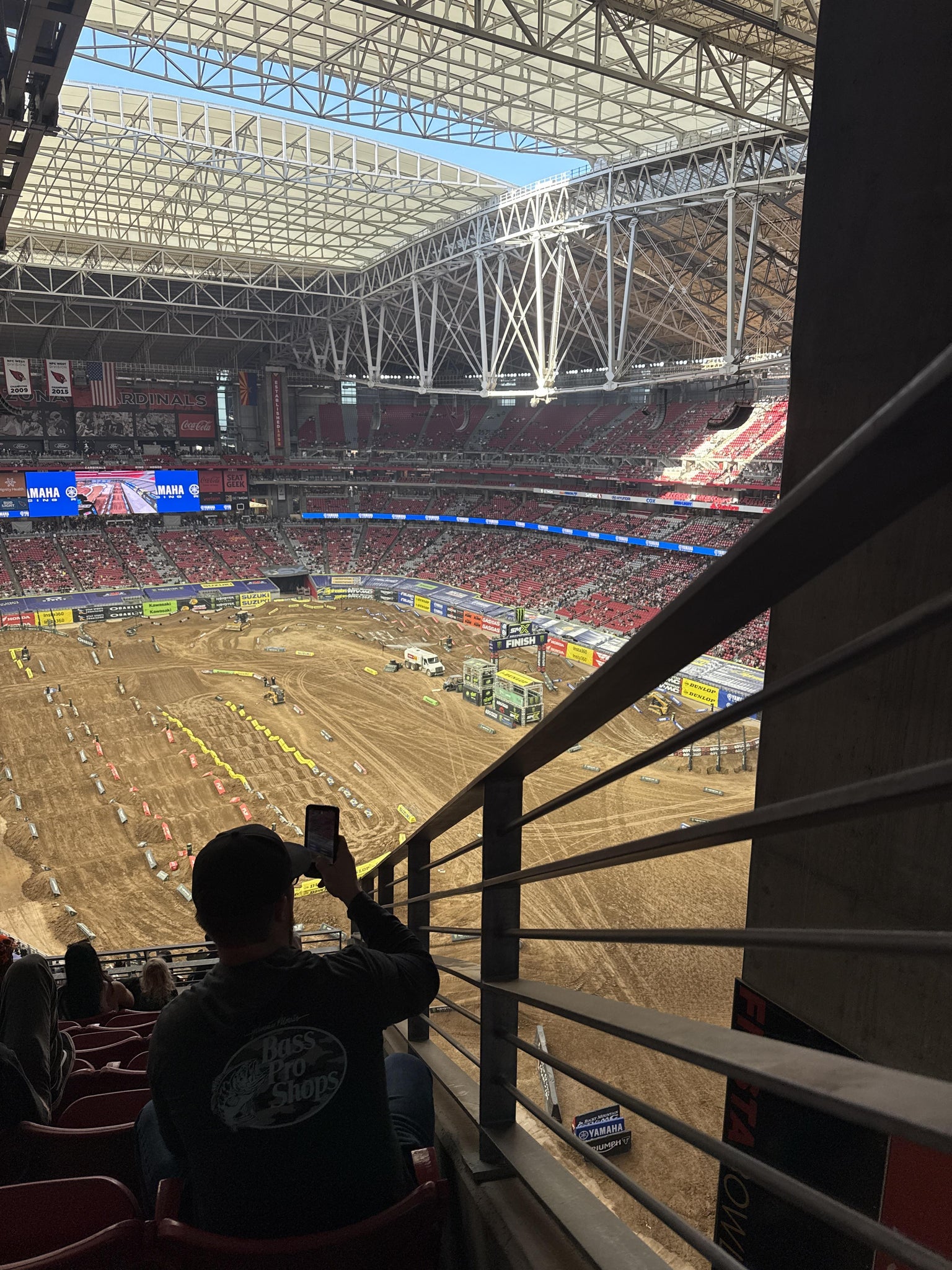 Real Fan View taken from Terrace 401 at State Farm Stadium by Caleb B