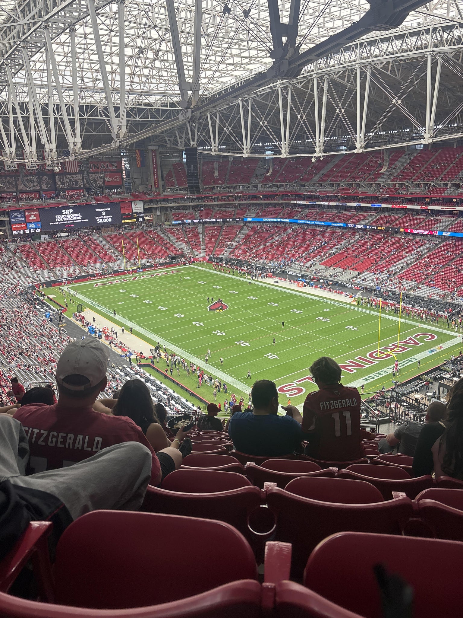 Real Fan View taken from Terrace 403 at State Farm Stadium by Jocelyn P