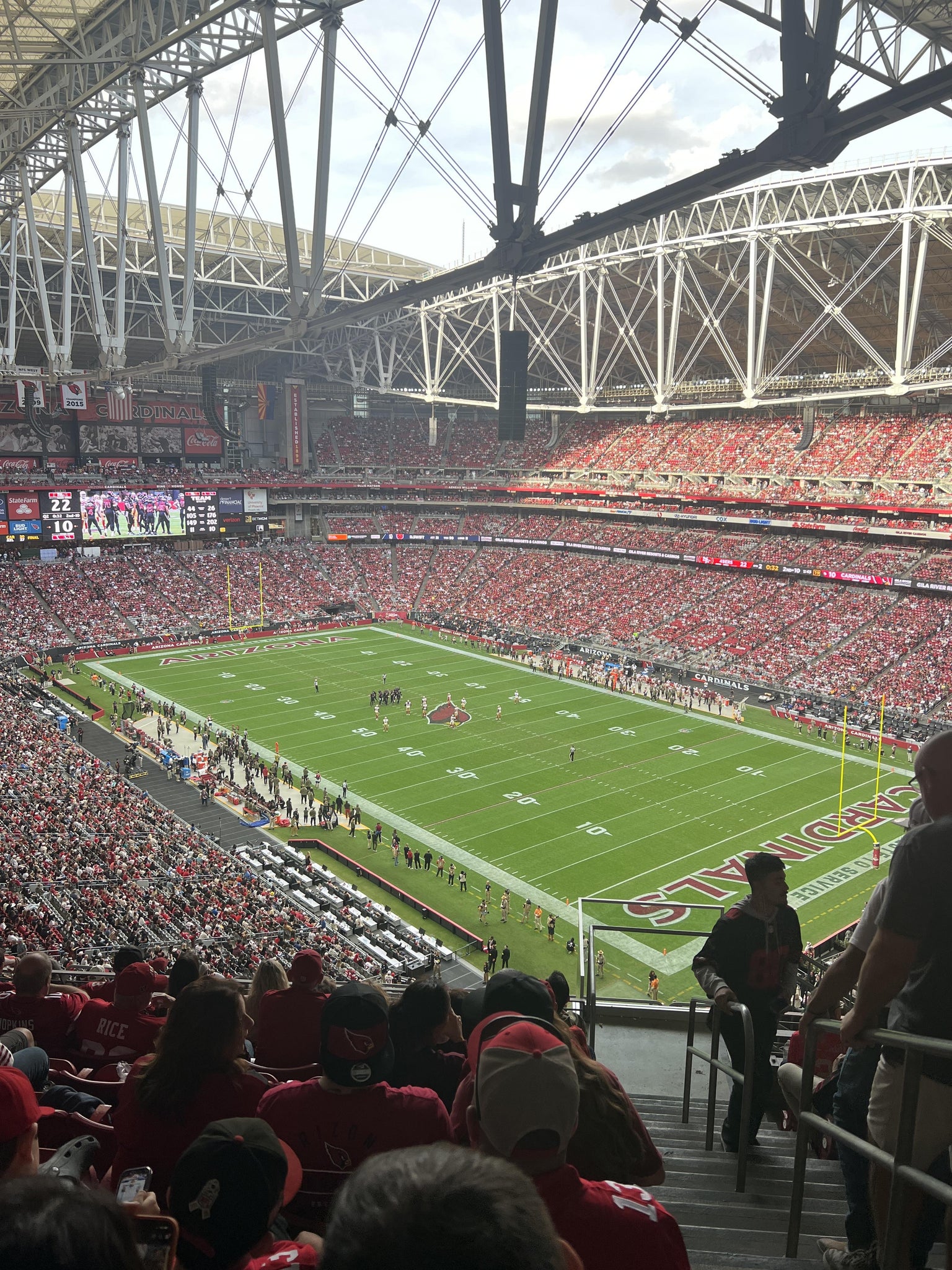 Real Fan View taken from Terrace 404 at State Farm Stadium by Lizzette P