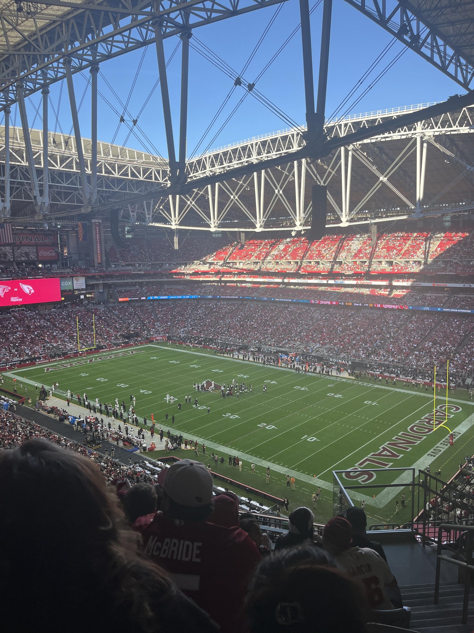 Real Fan View taken from Terrace 405 at State Farm Stadium by Martin S