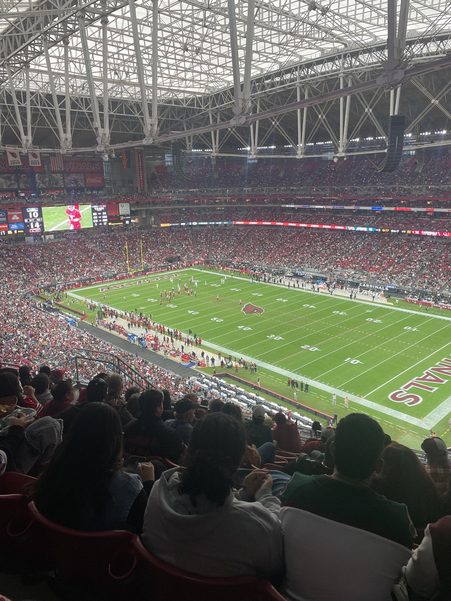 Real Fan View taken from Terrace 405 at State Farm Stadium by Anonymous User