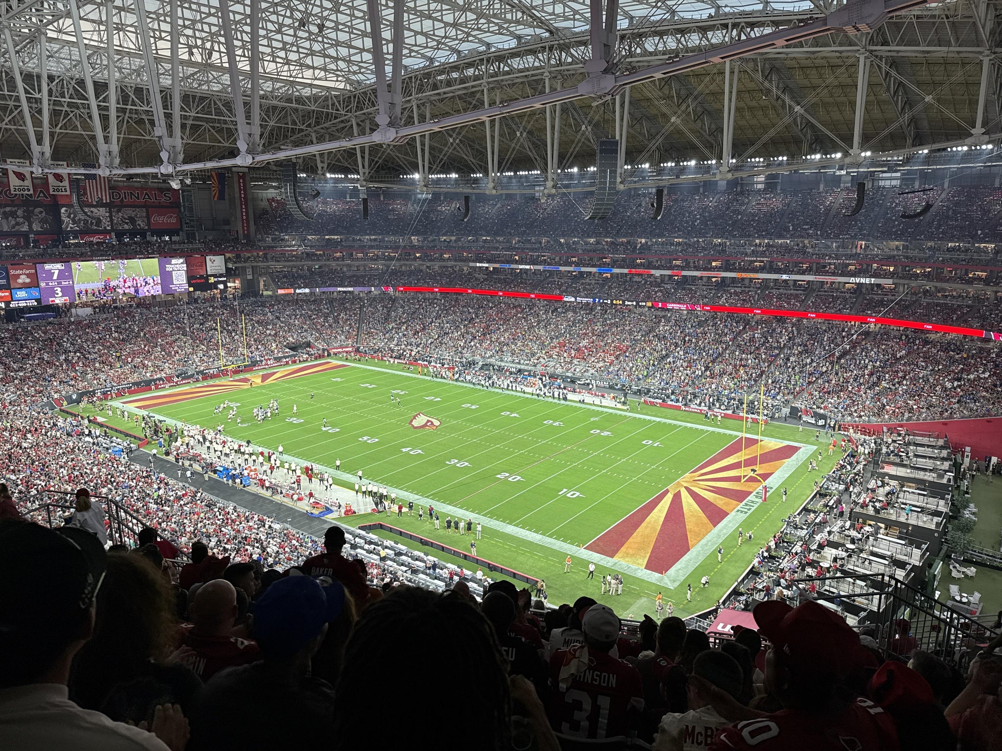 Real Fan View taken from Terrace 405 at State Farm Stadium by Angela P