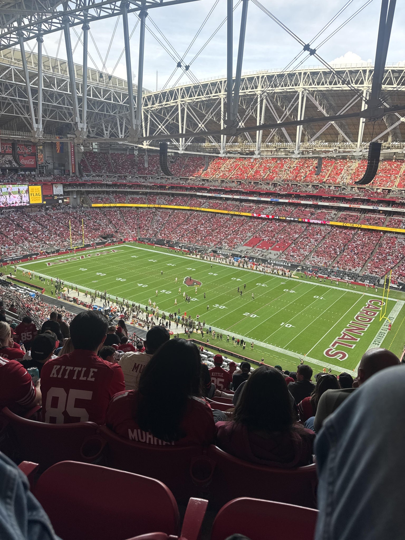 Real Fan View taken from Terrace 406 at State Farm Stadium by Isaac O