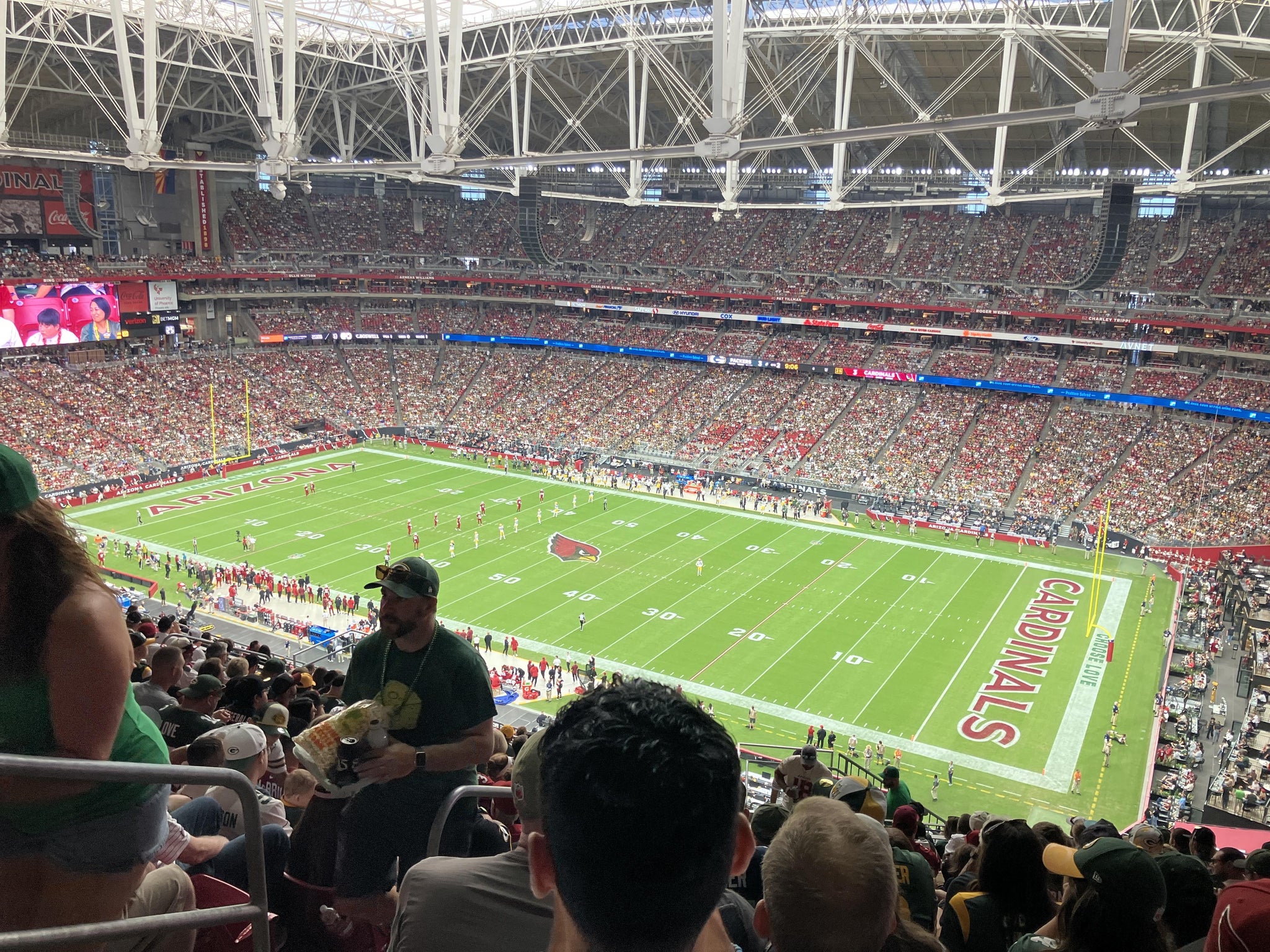 Real Fan View taken from Terrace 406 at State Farm Stadium by Mark Z