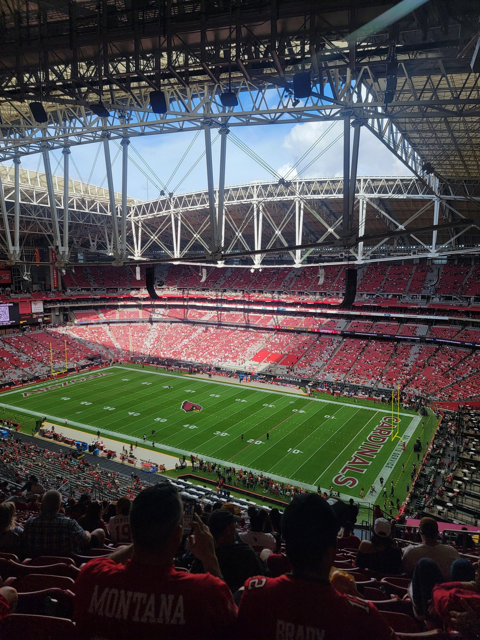 Real Fan View taken from Terrace 406 at State Farm Stadium by Shari N