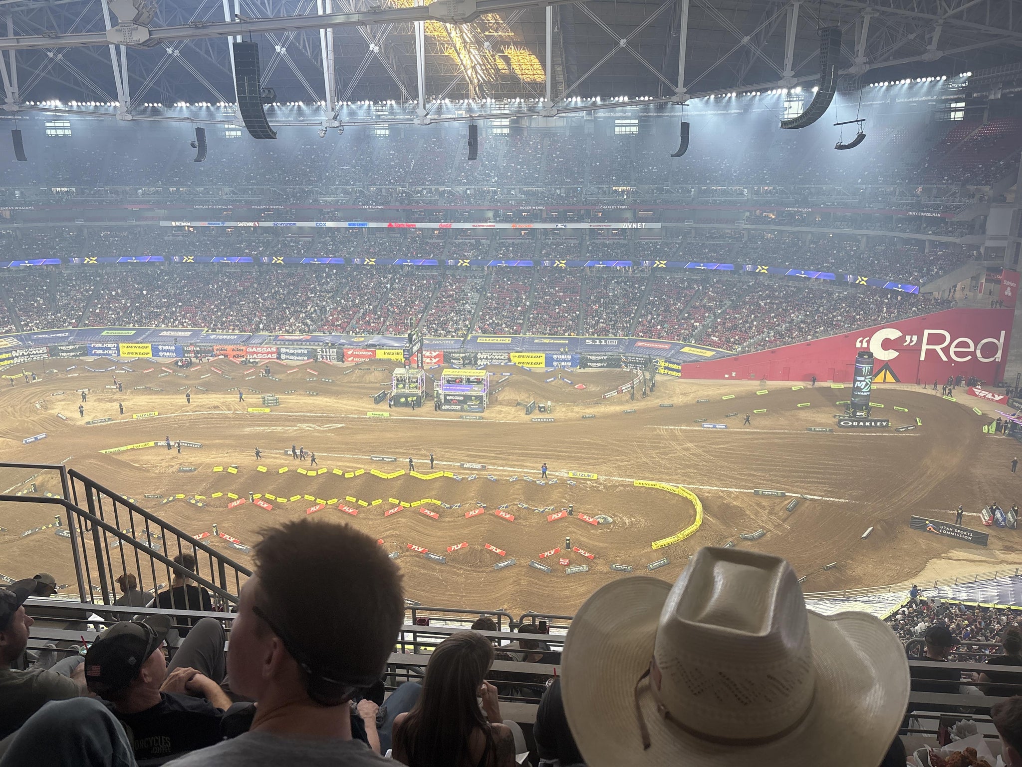 Real Fan View taken from Terrace 408 at State Farm Stadium by Christopher A