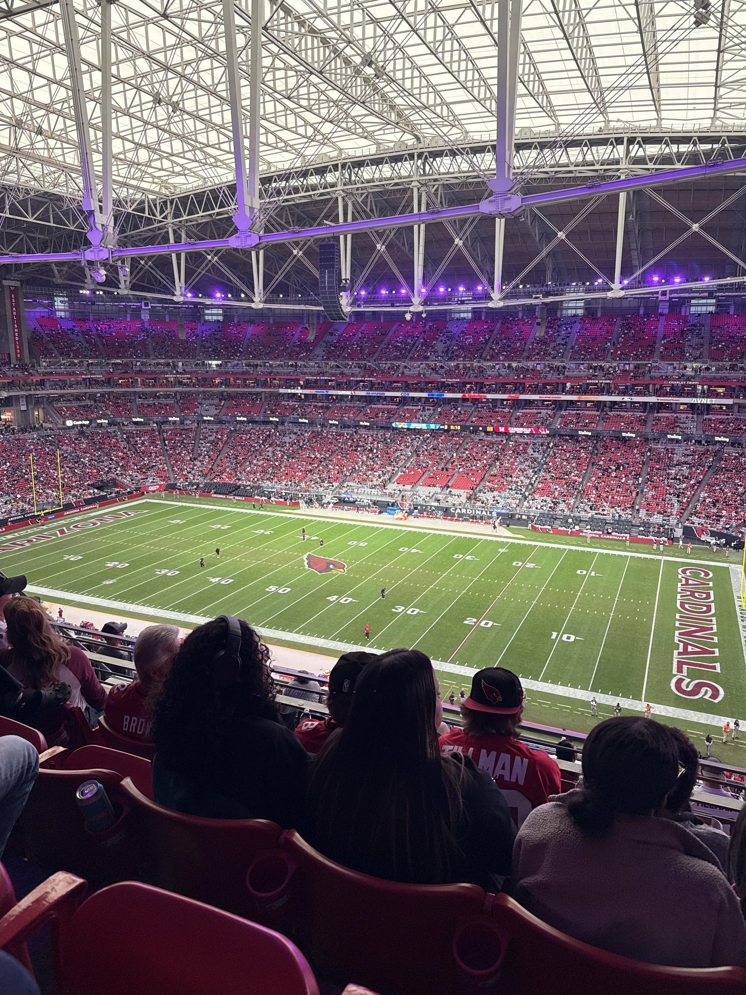 Real Fan View taken from Terrace 408 at State Farm Stadium by Nick M