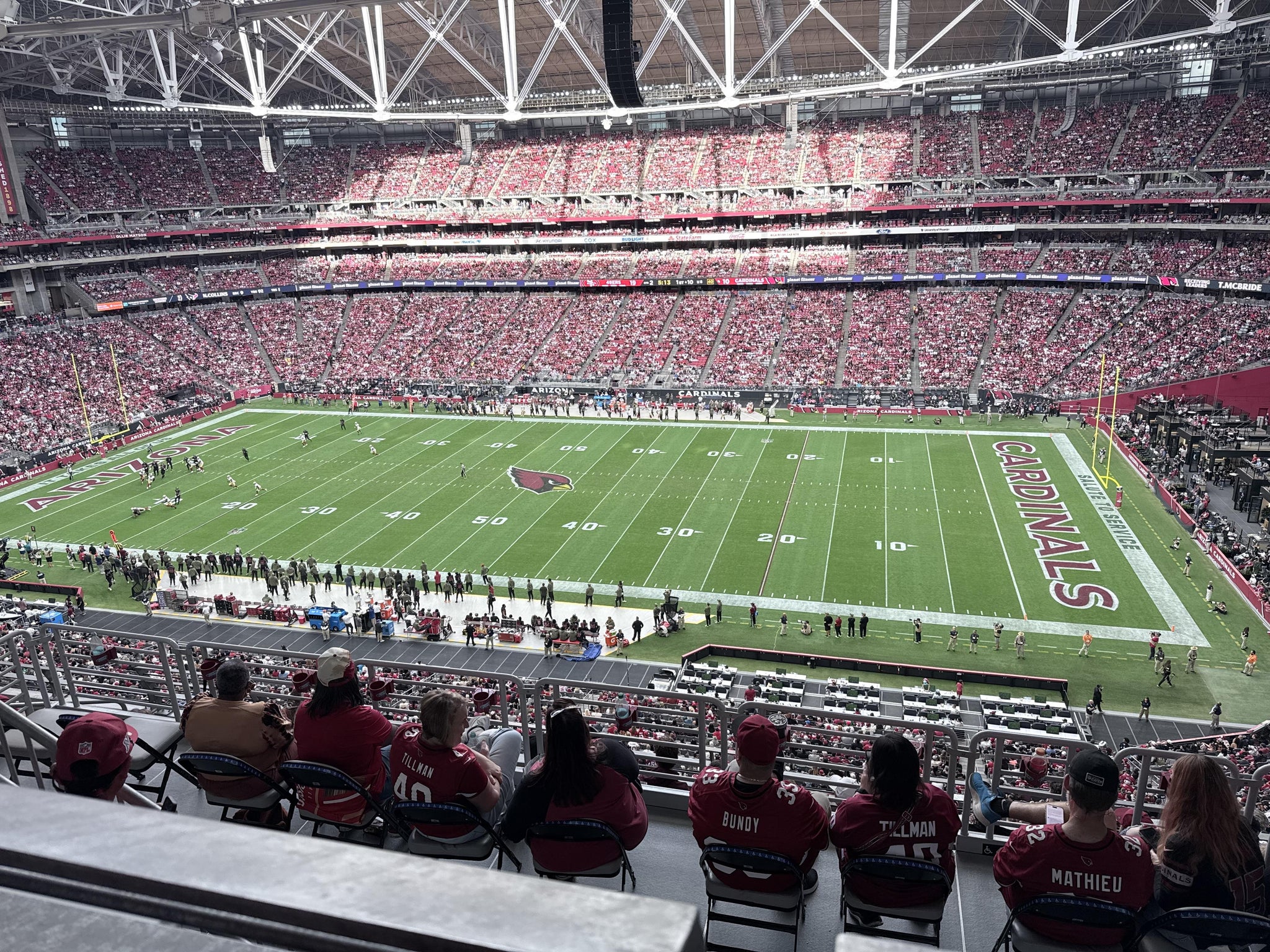 Real Fan View taken from Terrace 409 at State Farm Stadium by Daryl M