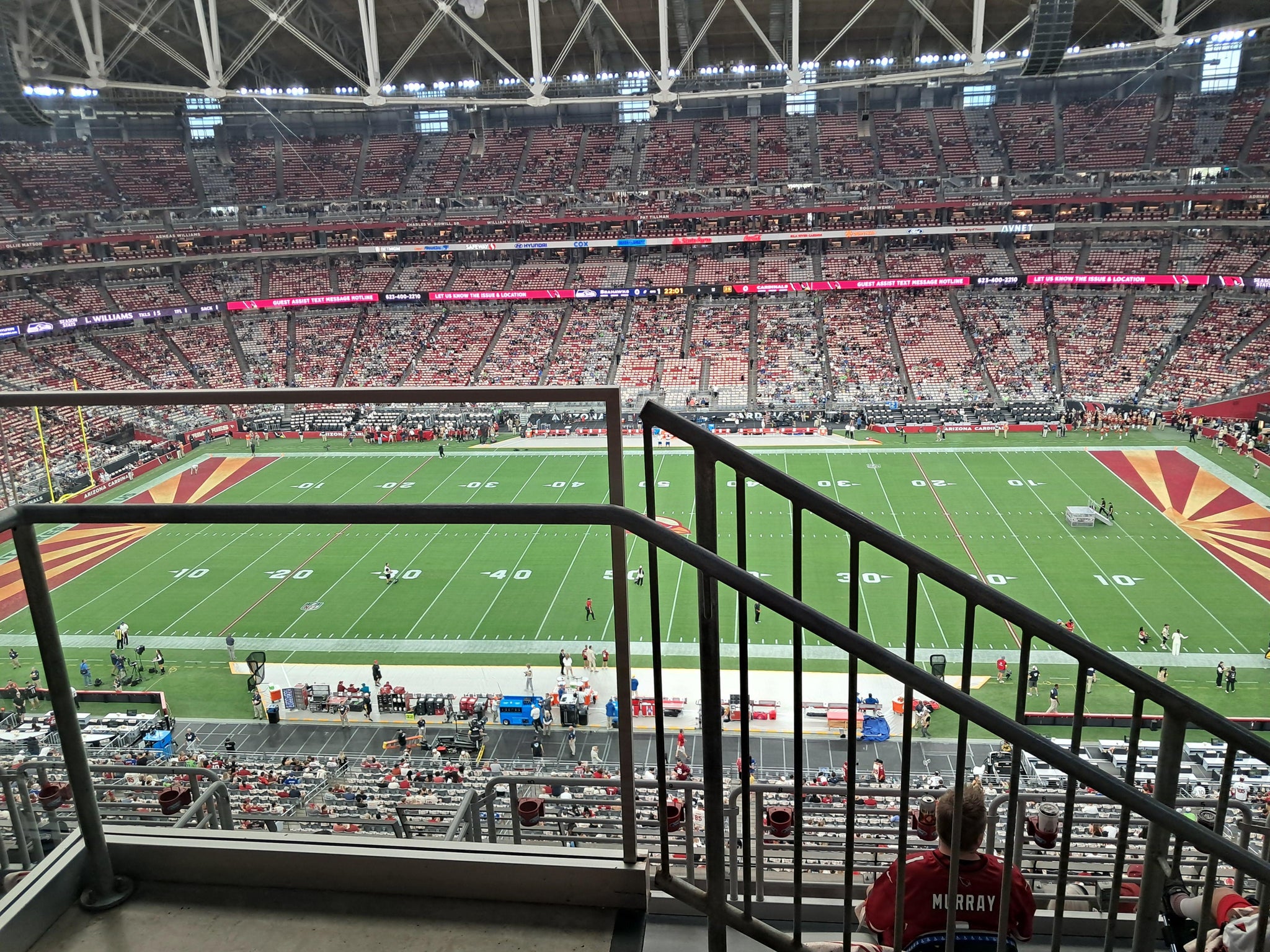 Real Fan View taken from Terrace 411 at State Farm Stadium by Cory A