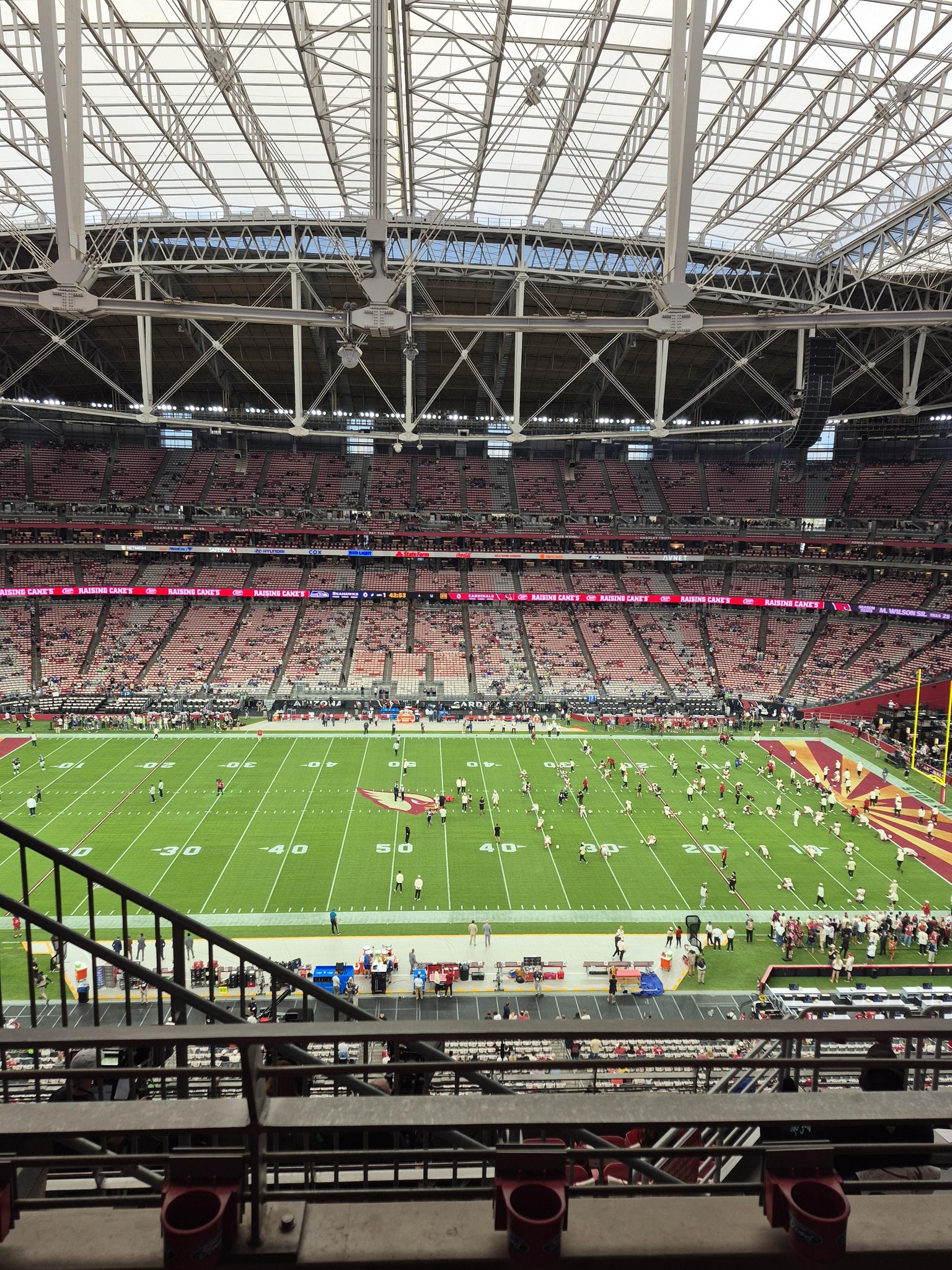 Real Fan View taken from Terrace 412 at State Farm Stadium by Regina K