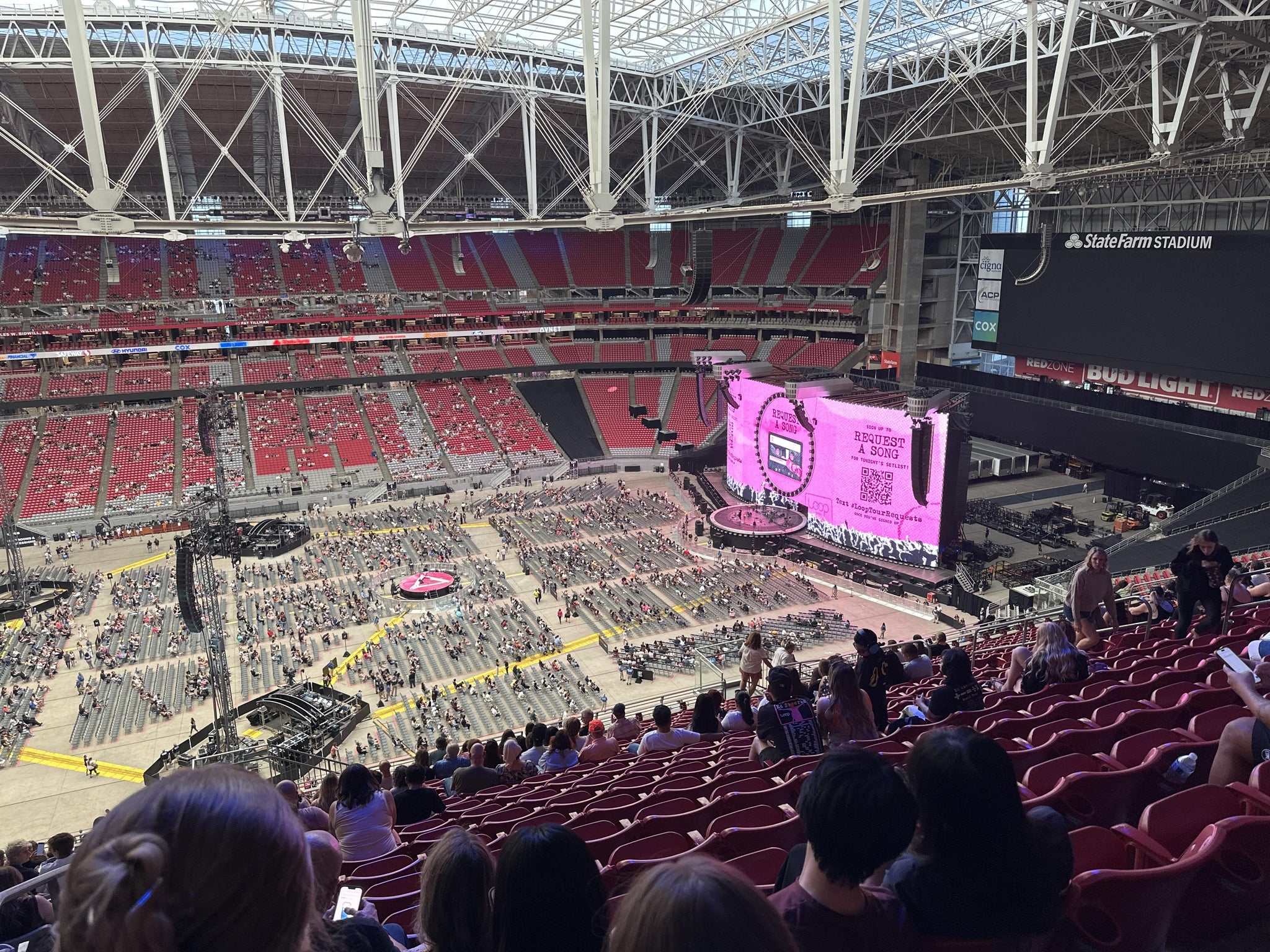 Real Fan View taken from Terrace 413 at State Farm Stadium by John C